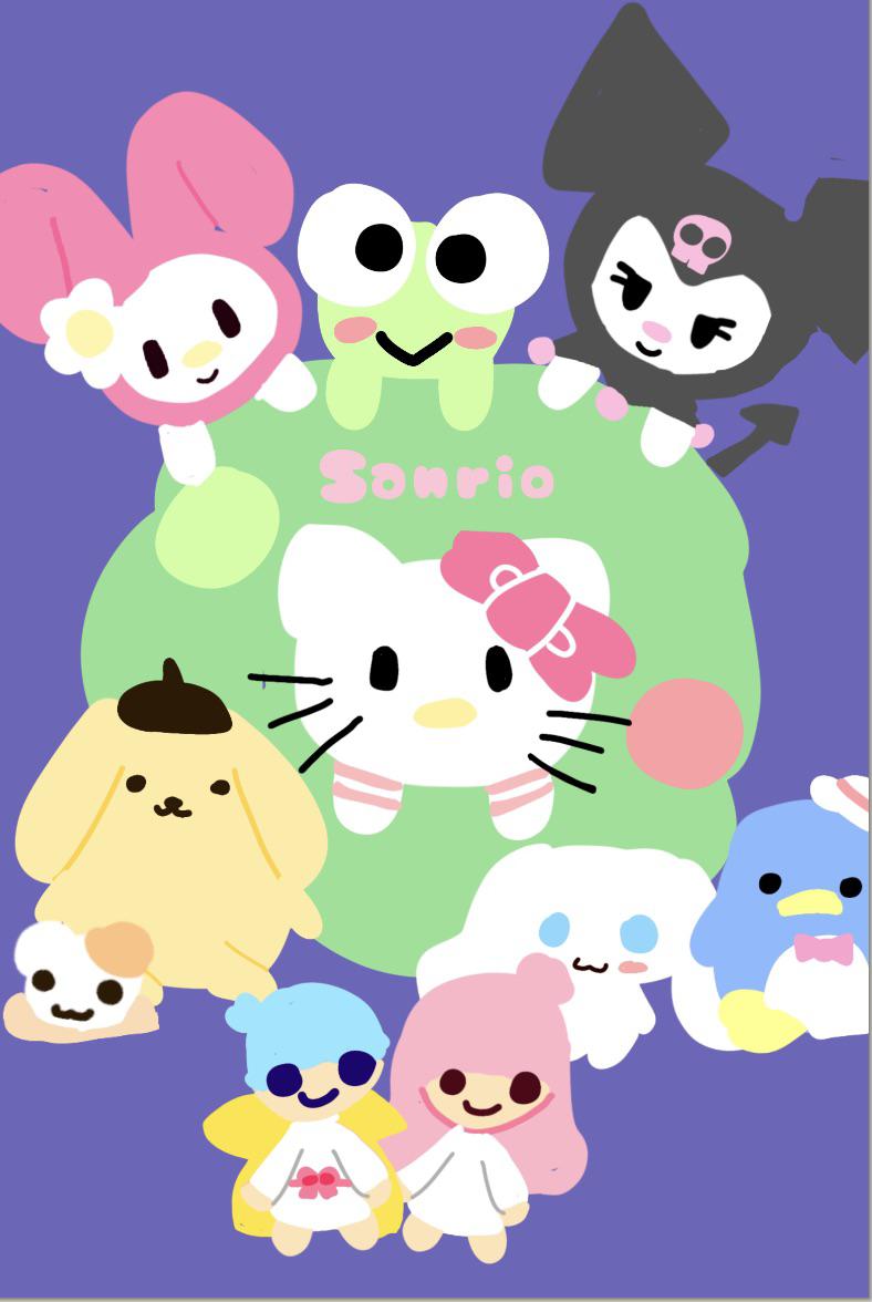 788x1176 hello Kitty Christmas art