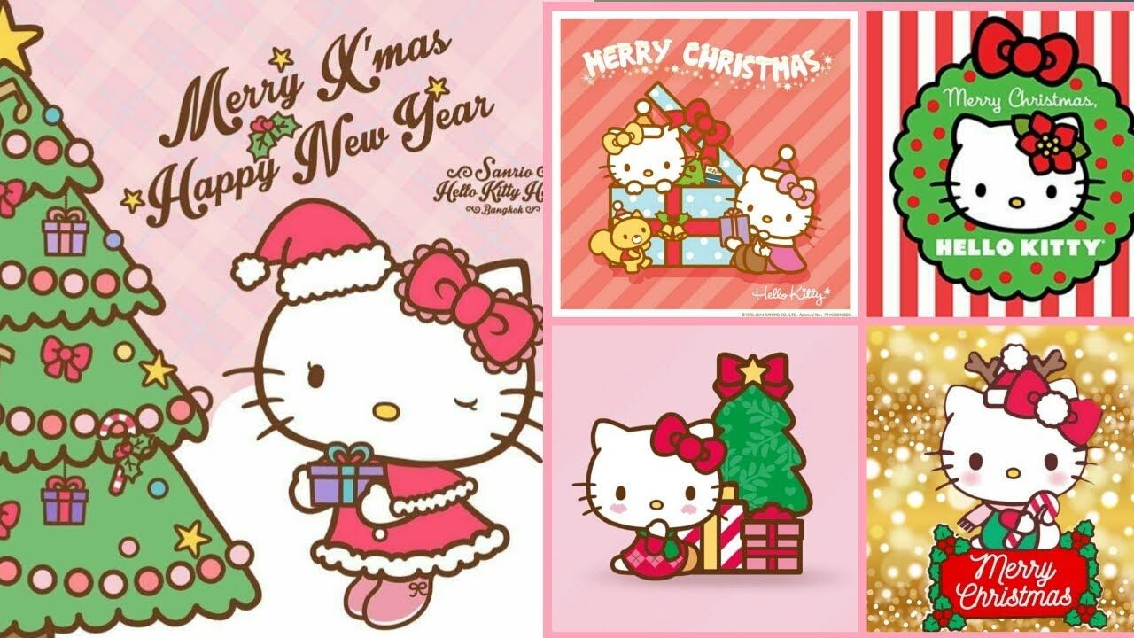 1280x720 Cute Hello Kitty Christmas Wallpaper