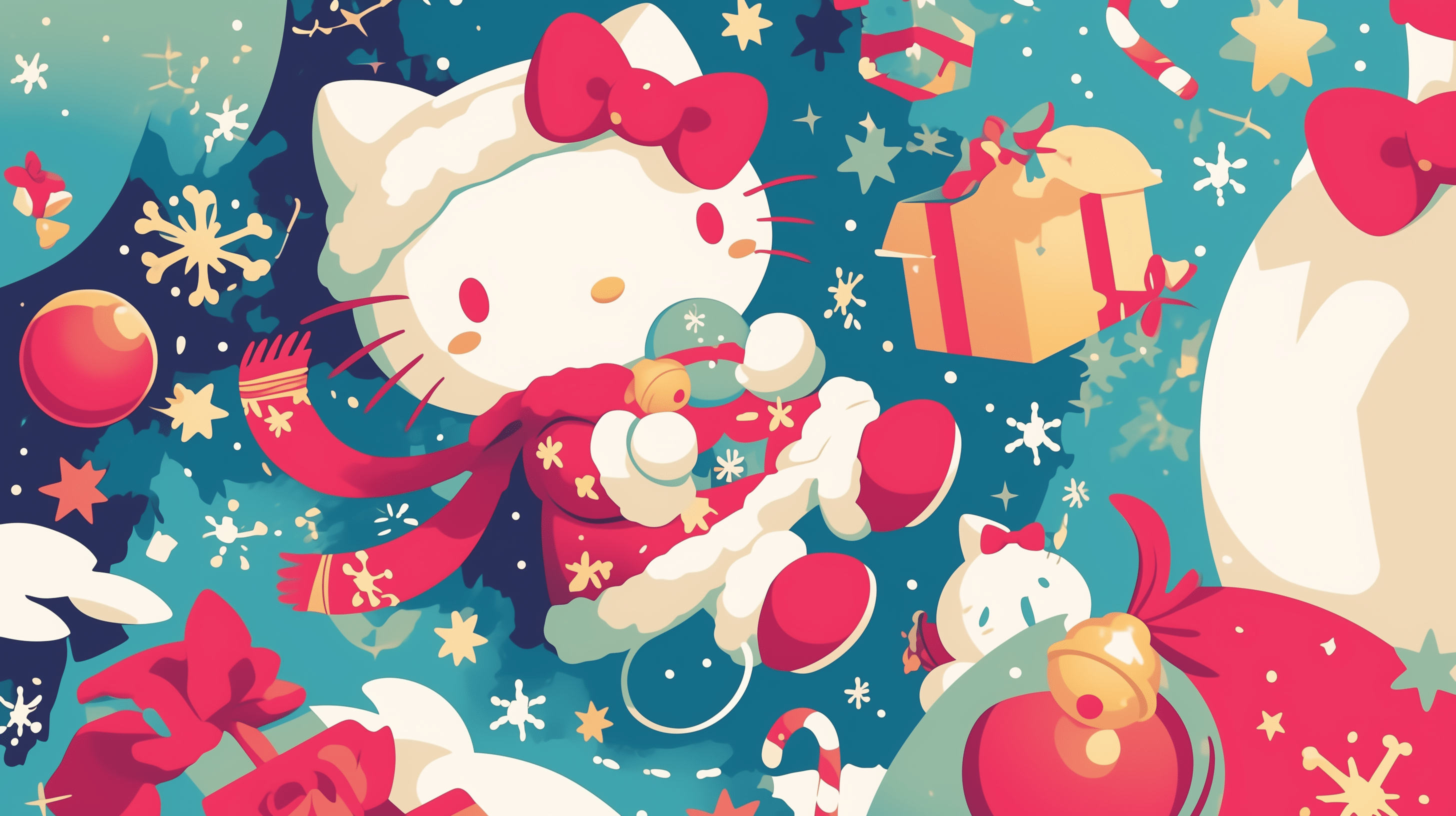 2912x1632 HD Wallpaper: Anime Christmas