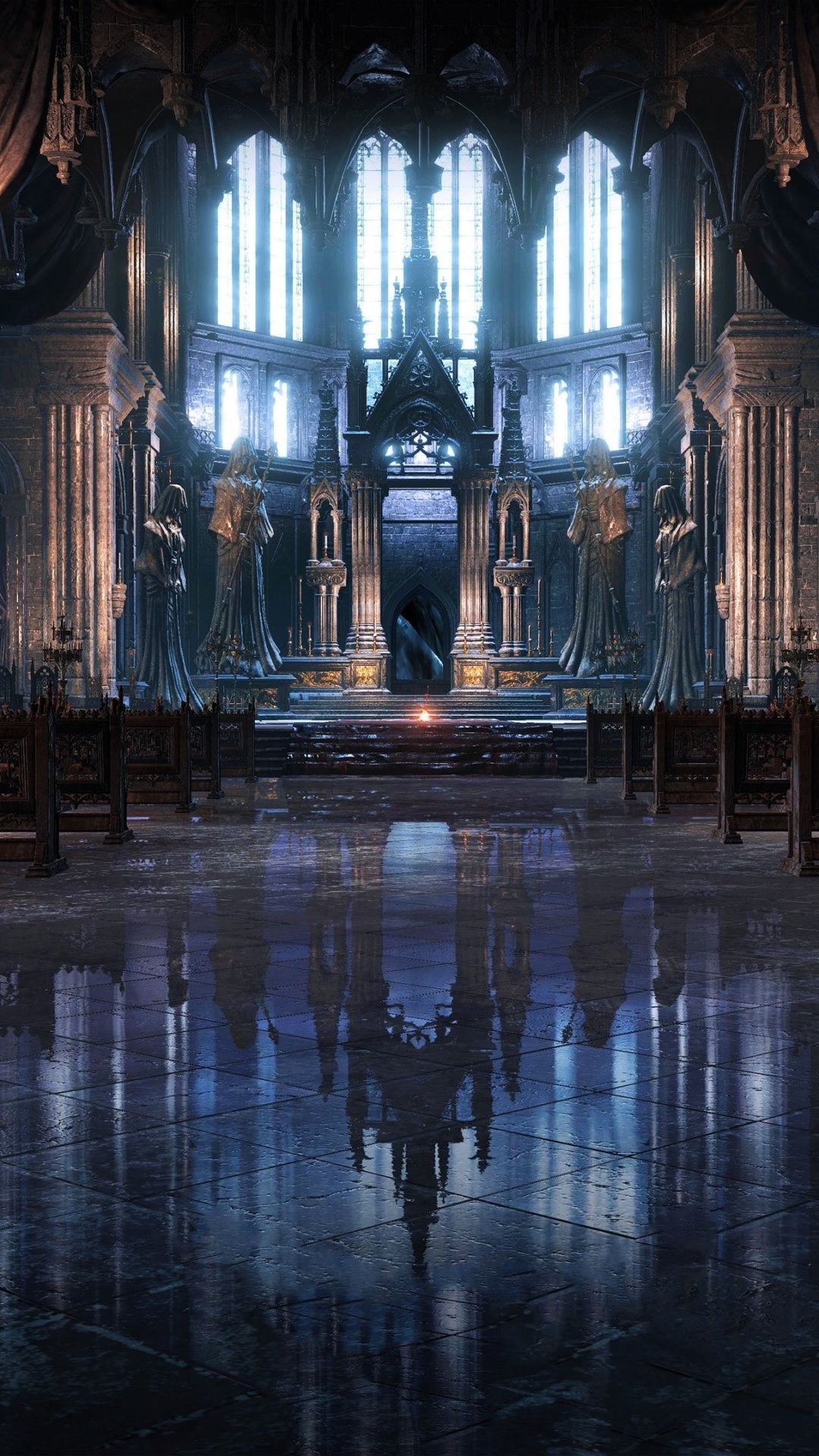 1080x1920 Mobile wallpaper: Cathedral, Altar