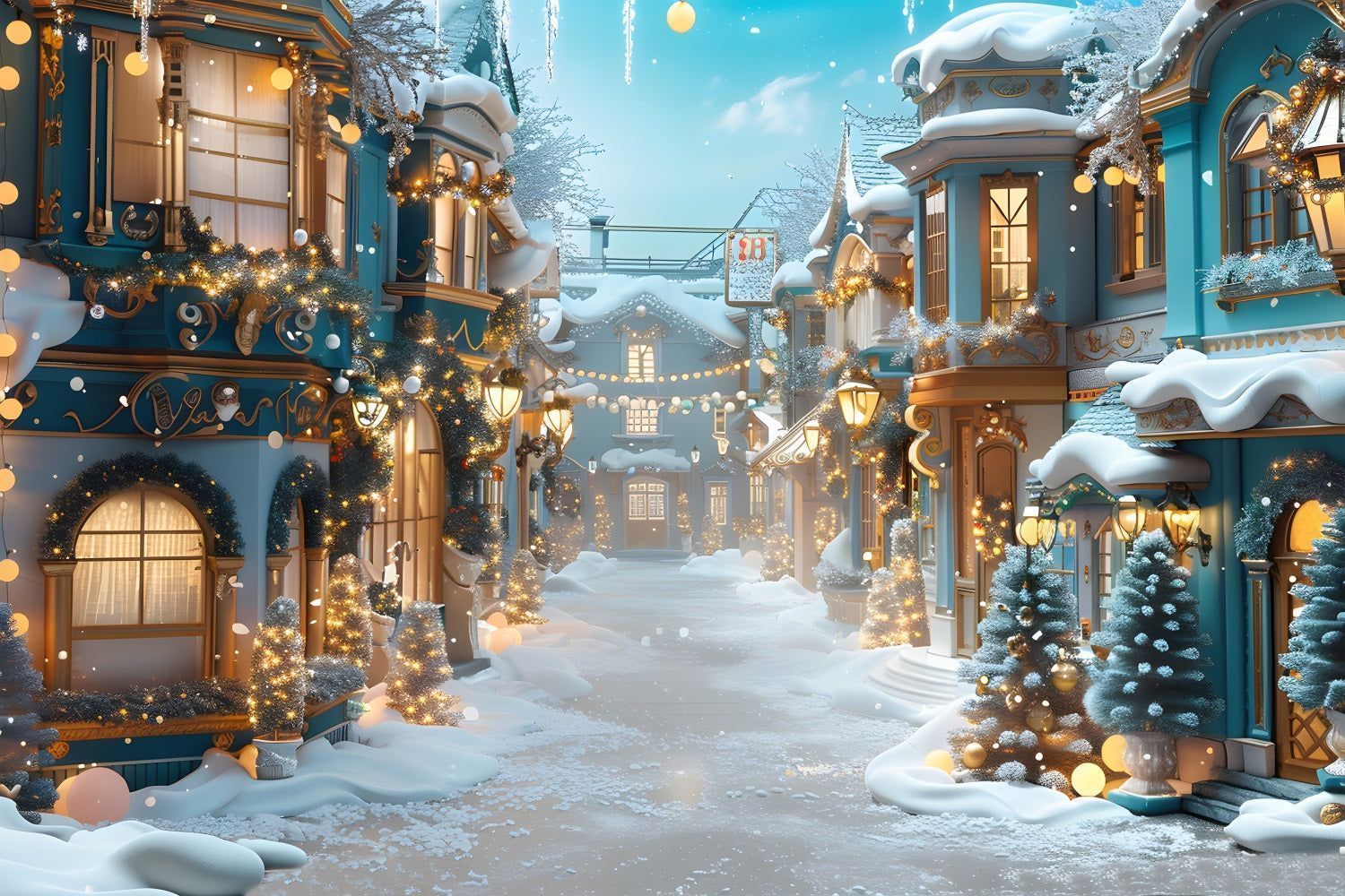 1500x1000 Christmas Enchanted Snowy Village