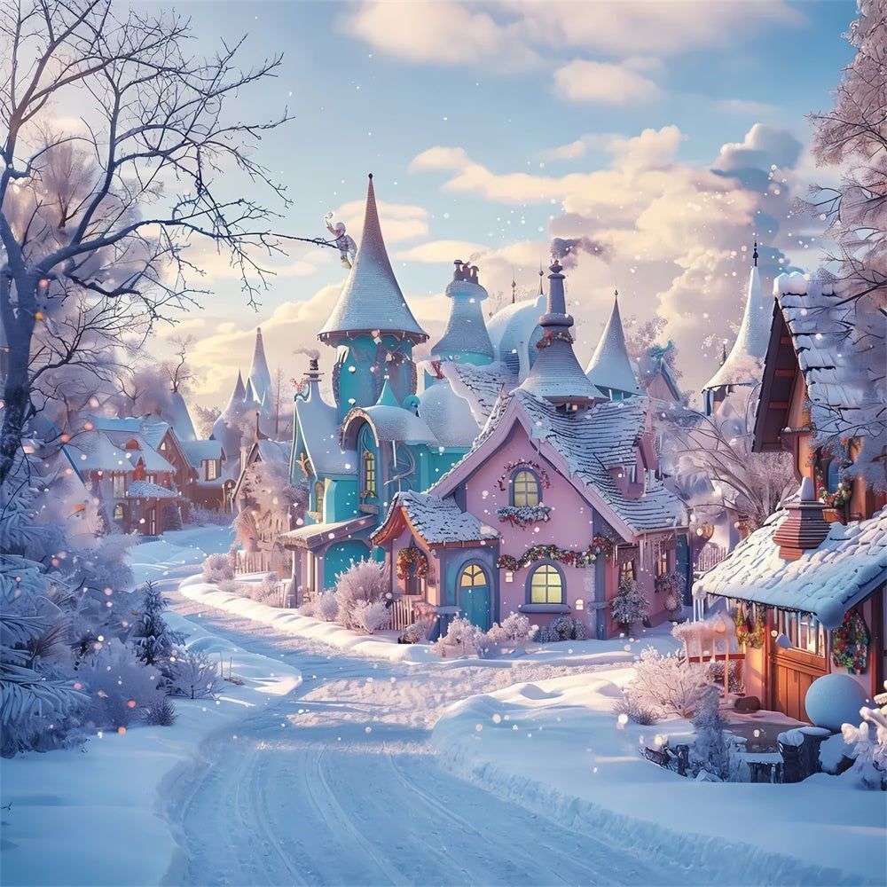 1000x1000 Winter maximum Snowy Town