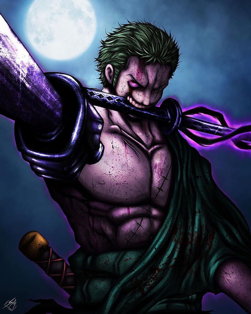 800x1000 Zoro, 3 swords, ashura, demon, lost, roronoa, roronoa zoro, samurai, sword, swordsman, HD phone wallpaper