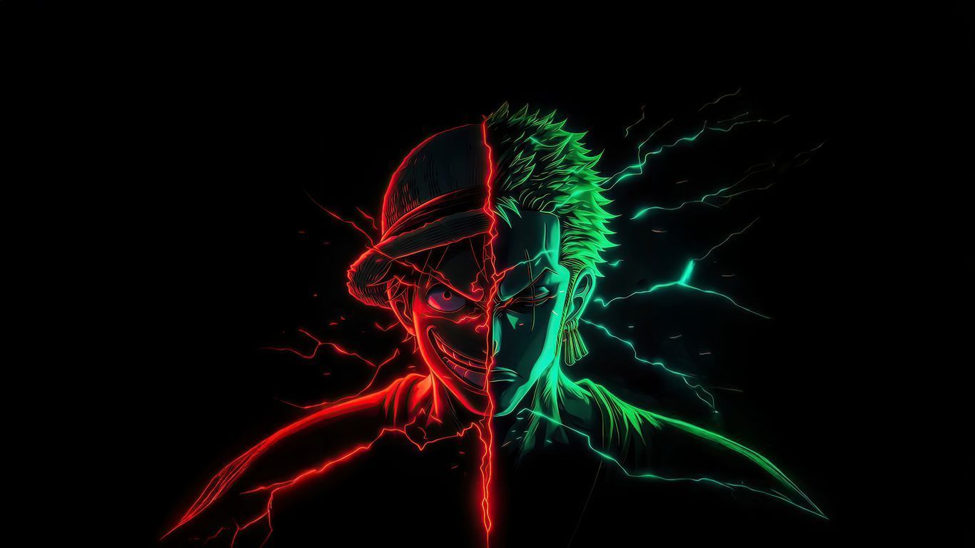 1366x768 Monkey D Luffy X Roronoa Zoro