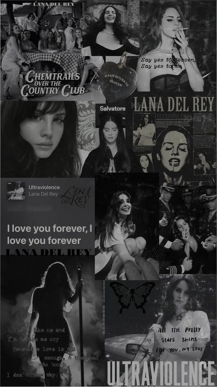736x1308 Lana Del Rey Black Wallpaper