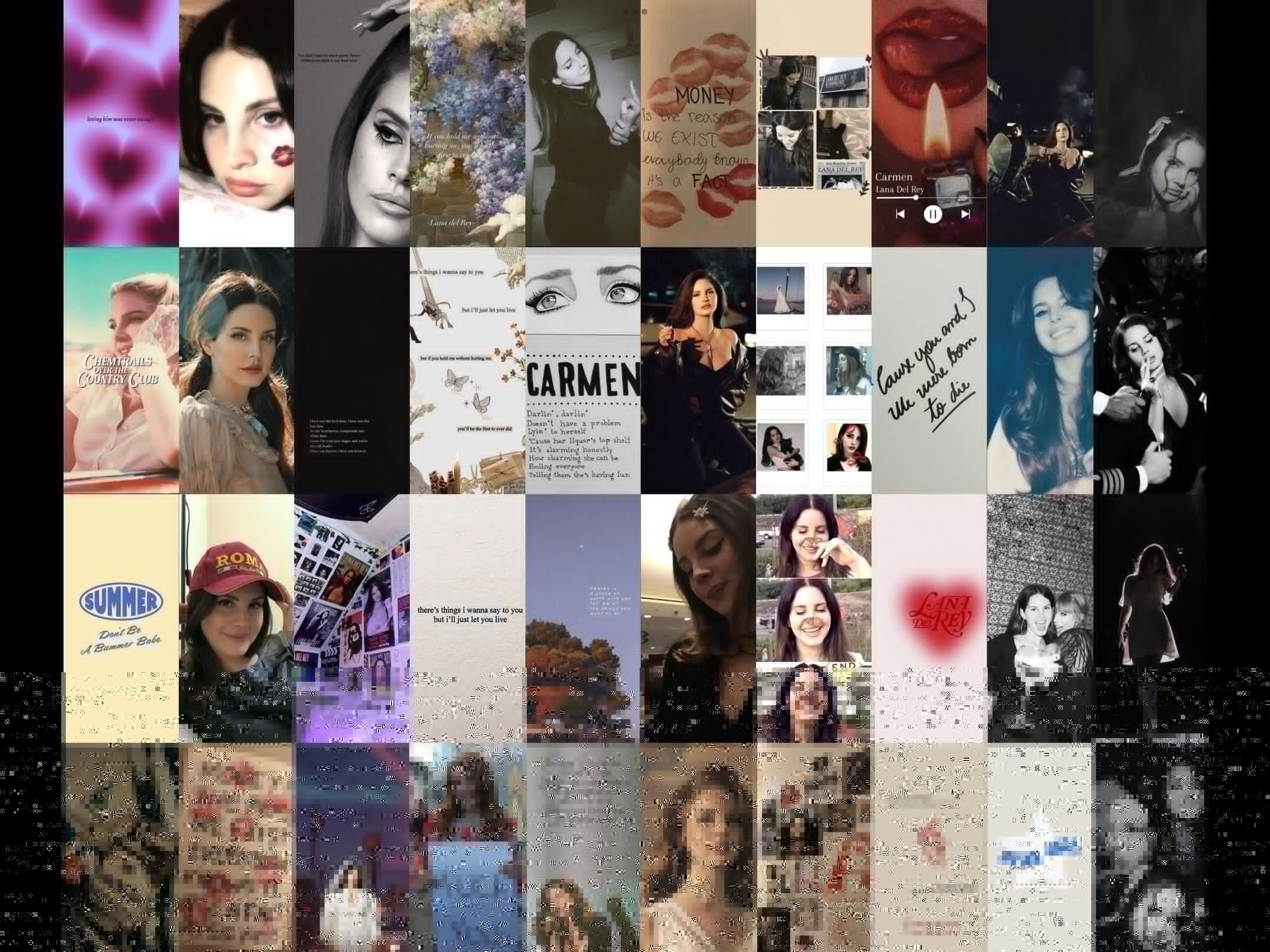 2160x1620 98pcs Lana Del Ray Collage Wallpaper