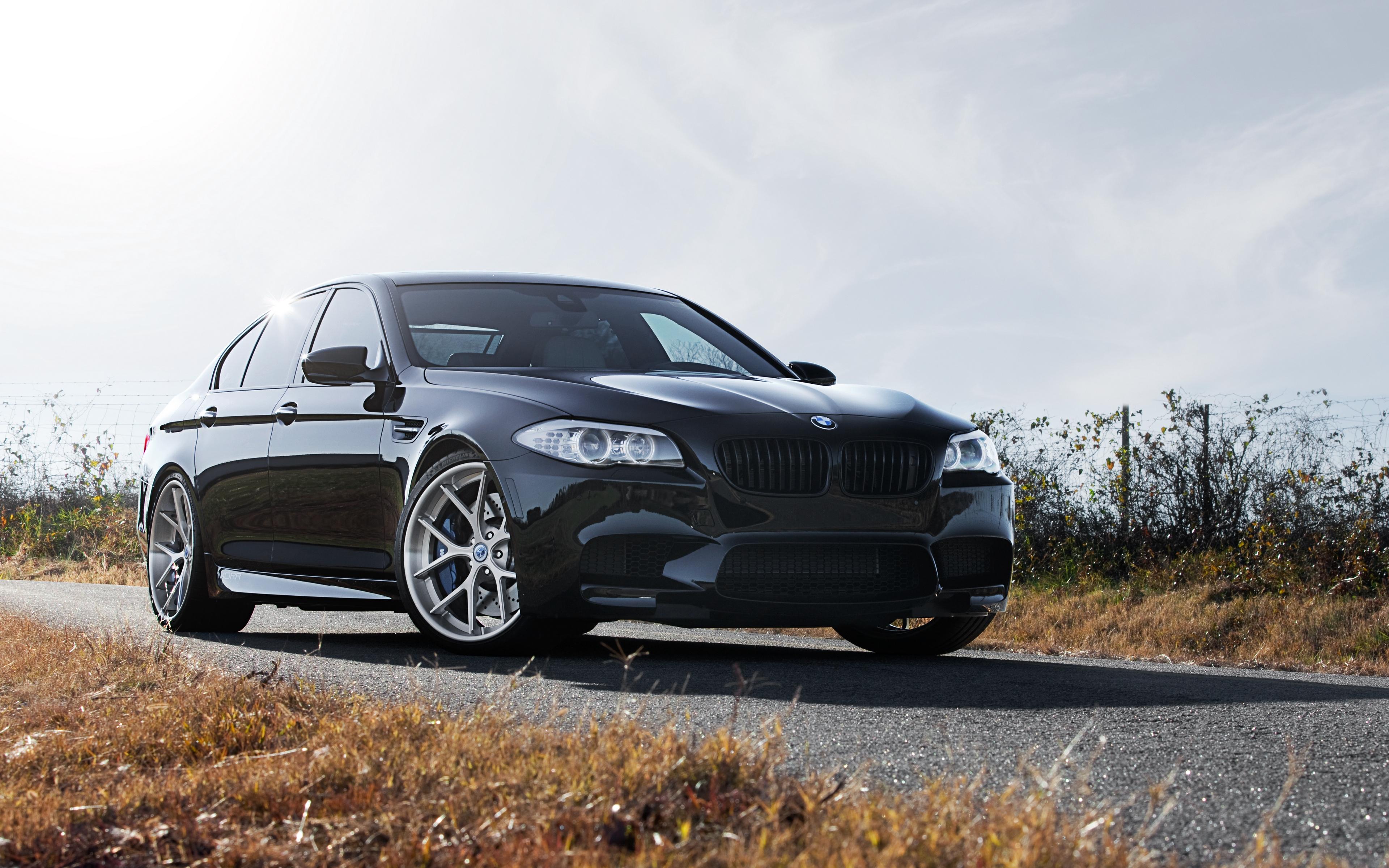 3840x2400 Download wallpaper 3840x2400 f m black, bmw, front view