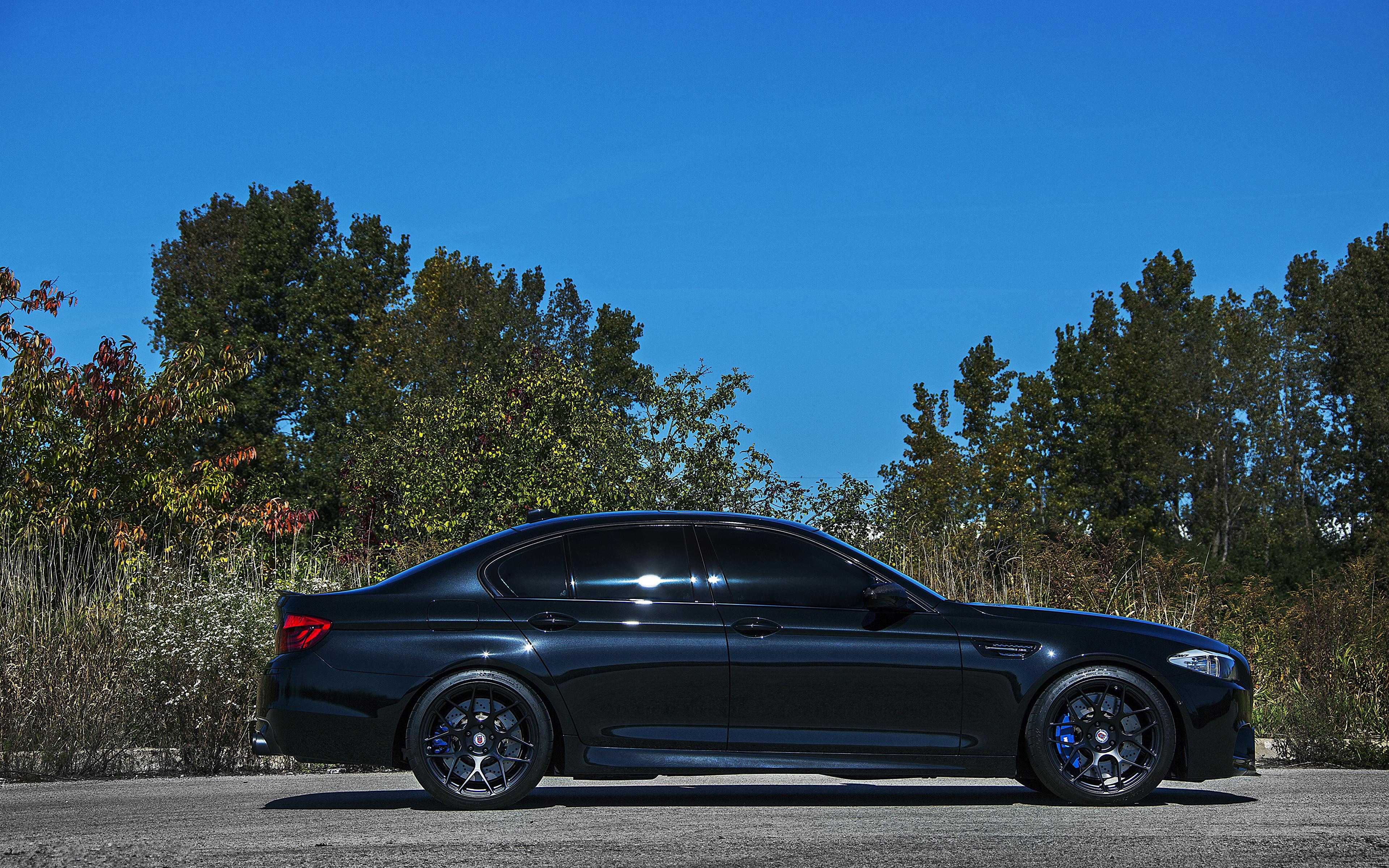3840x2400 Desktop Wallpaper BMW m5 f10 Blue Side automobile 3840x2400
