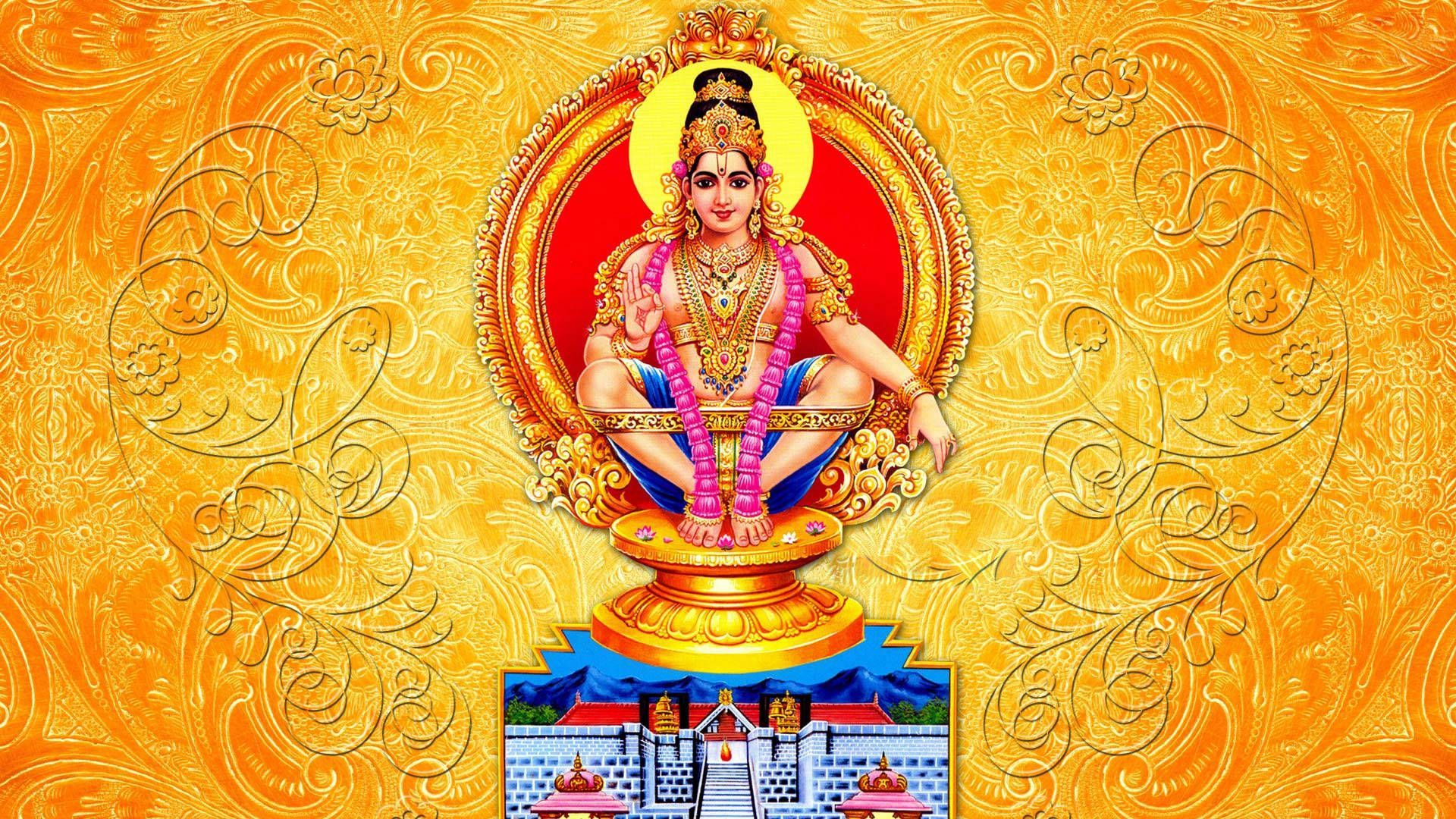 1920x1080 Ayyappan On Sacred Temple Wallpaper