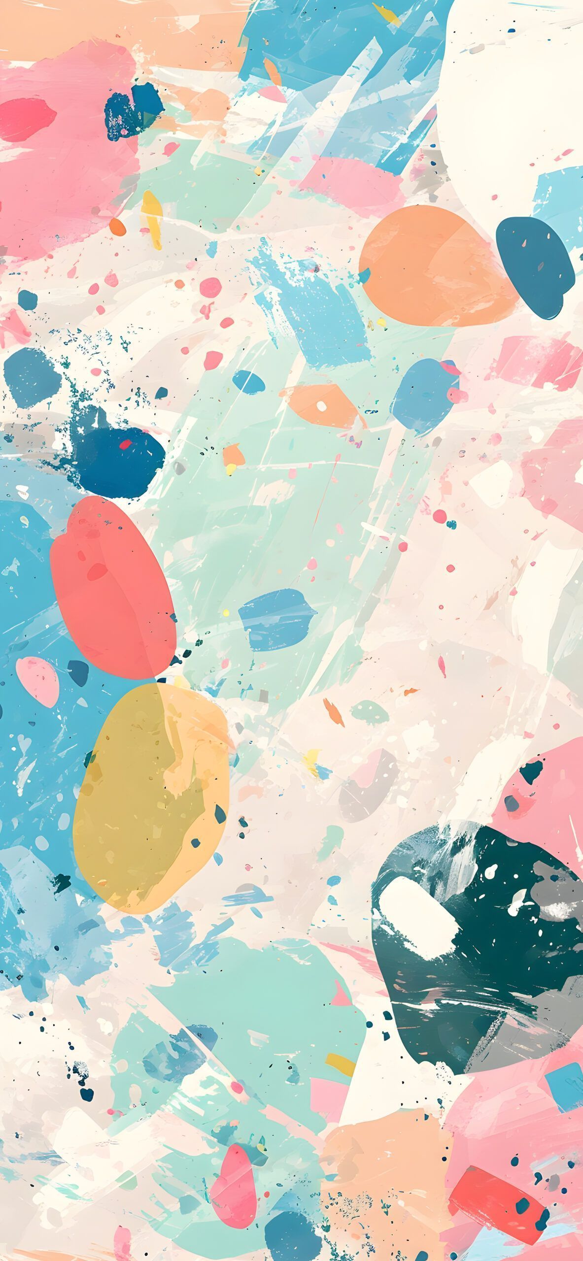 1183x2560 Pastel Abstract Art Wallpaper