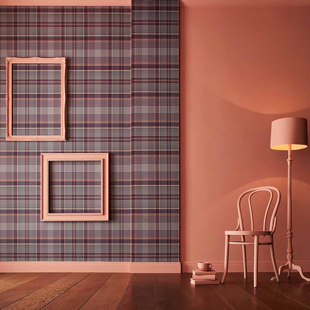 1024x1024 Heritage Plaid Plum Wallpaper. Purple