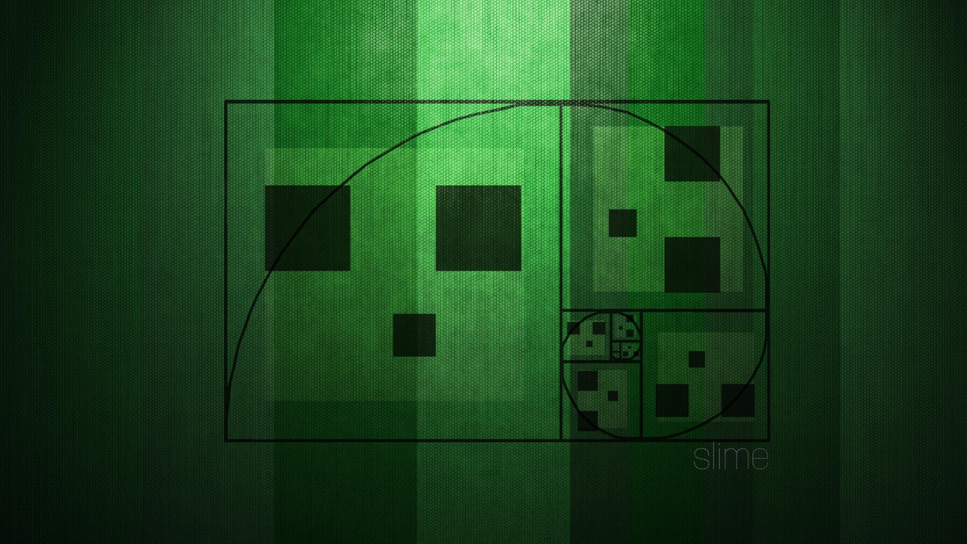 1920x1080 Fibonacci Spiral Green Minecraft Creeper HD wallpaper