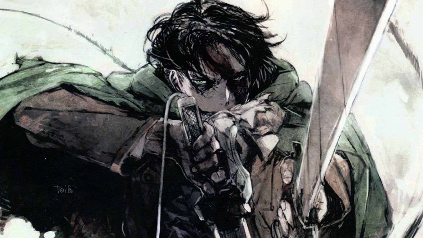 1366x768 Desktop Wallpaper Attack on Titan