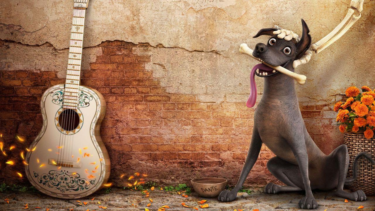 1280x720 Wallpaper Coco, Dante, Dog, Animation, HD, Movies