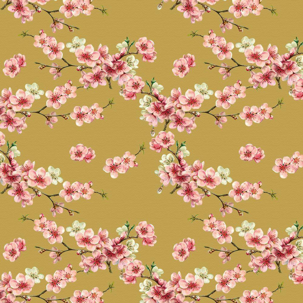 1000x1000 Designer Upholstery Curtain Vintage Floral Fabric Cherry Blossom