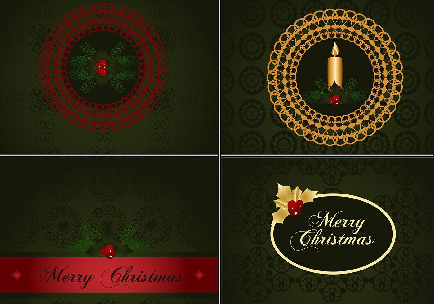 1400x980 Deep Green Christmas Illustrator Wallpaper Free