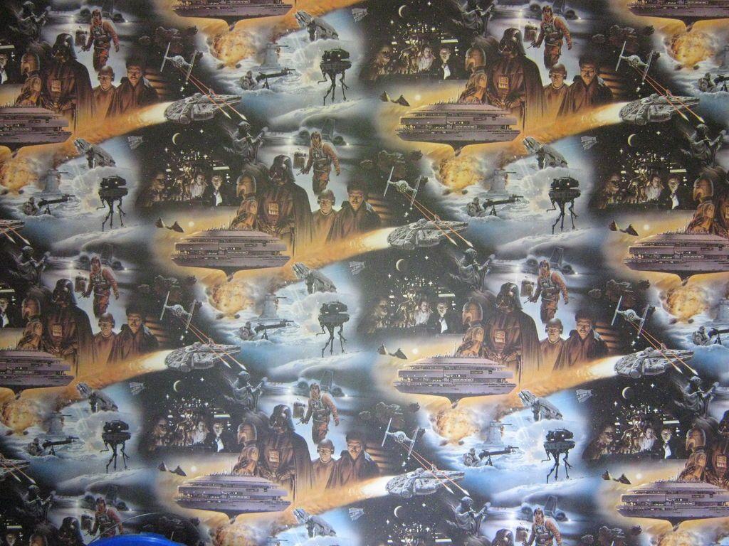 1024x768 Star Wars and Empire Strikes Back Wallpaper Vymura, 1978