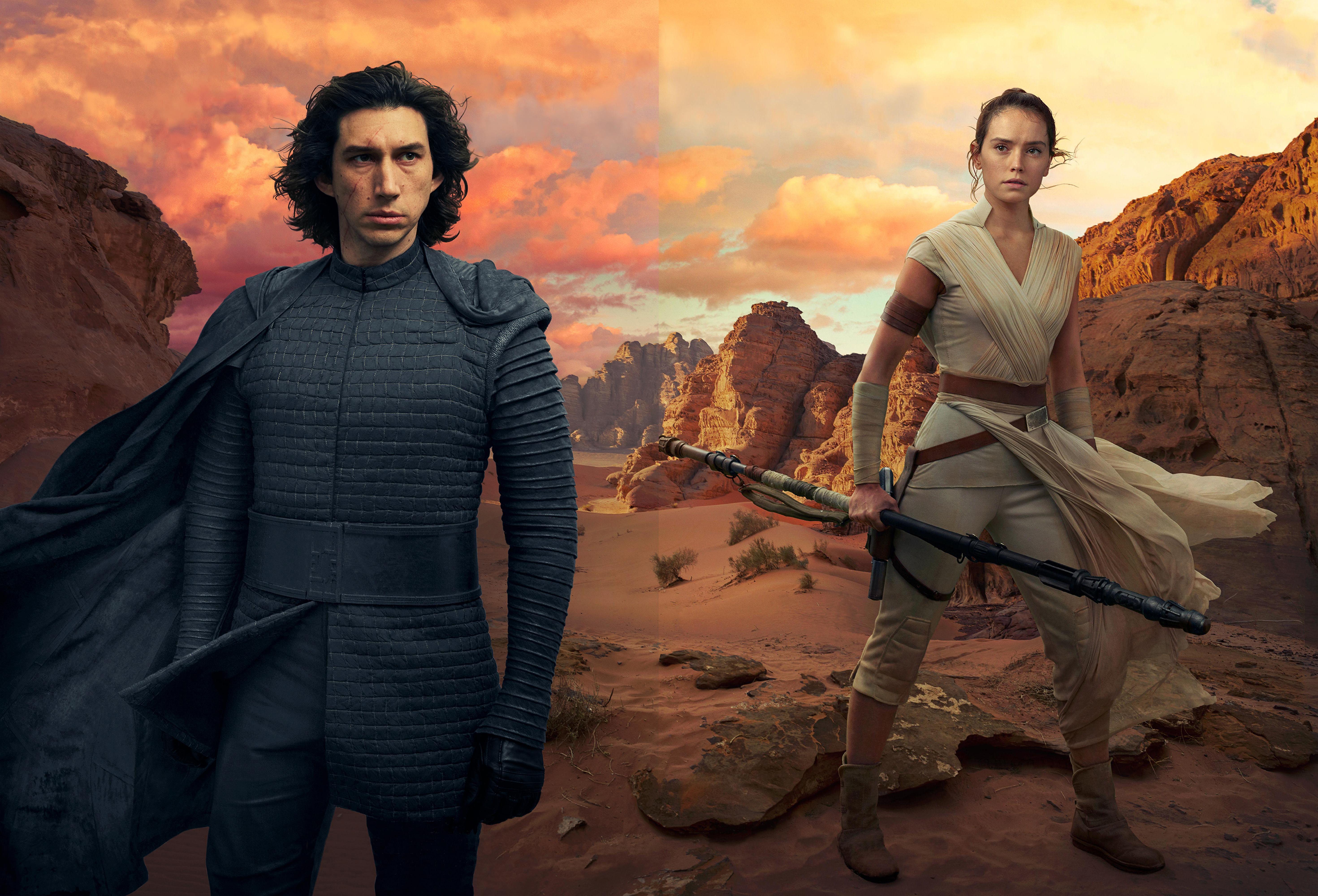 5882x4000 Kylo Ren and Rey In Star Wars The Rise of Skywalker