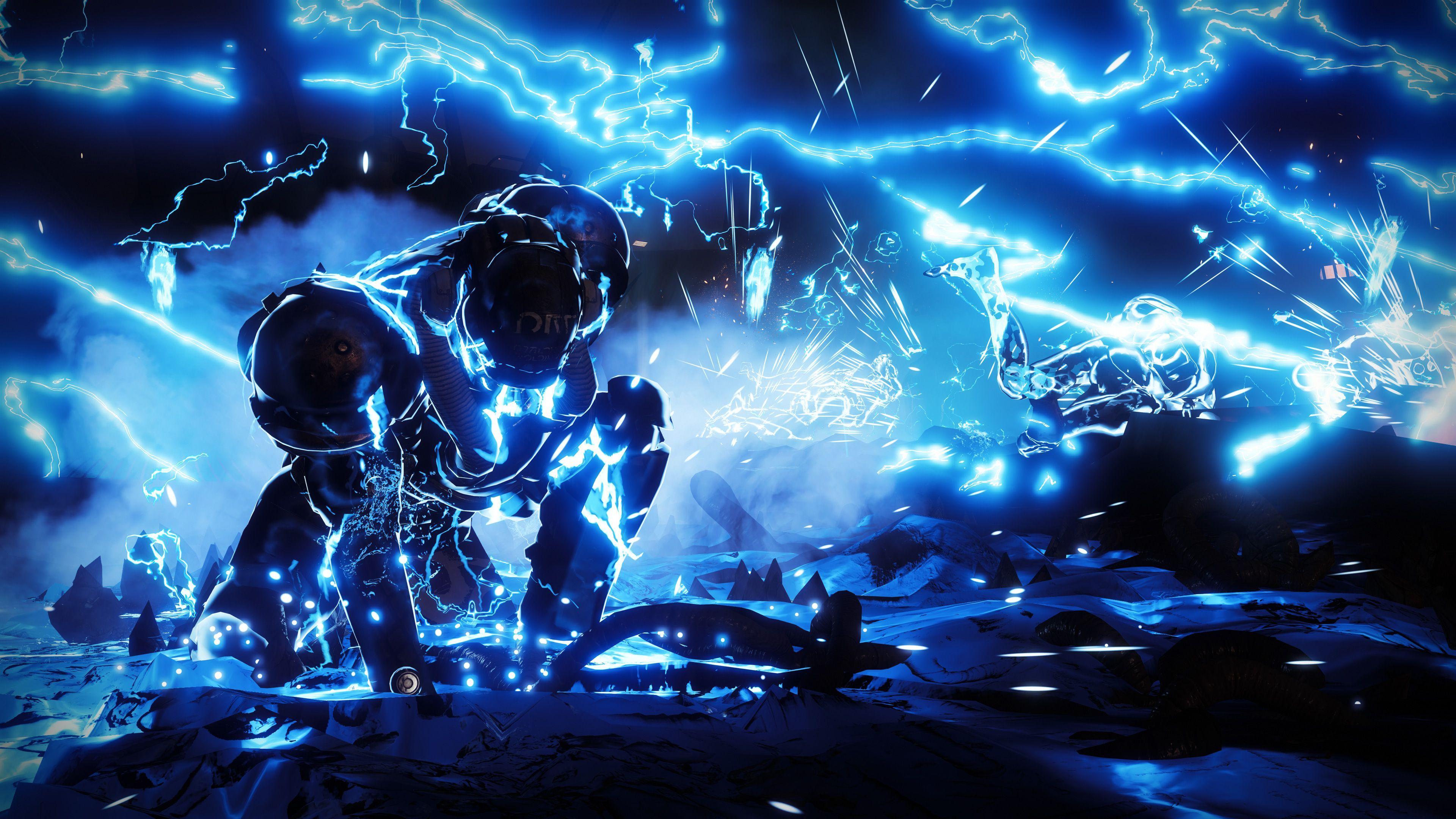 3840x2160 Red 4k Destiny Background