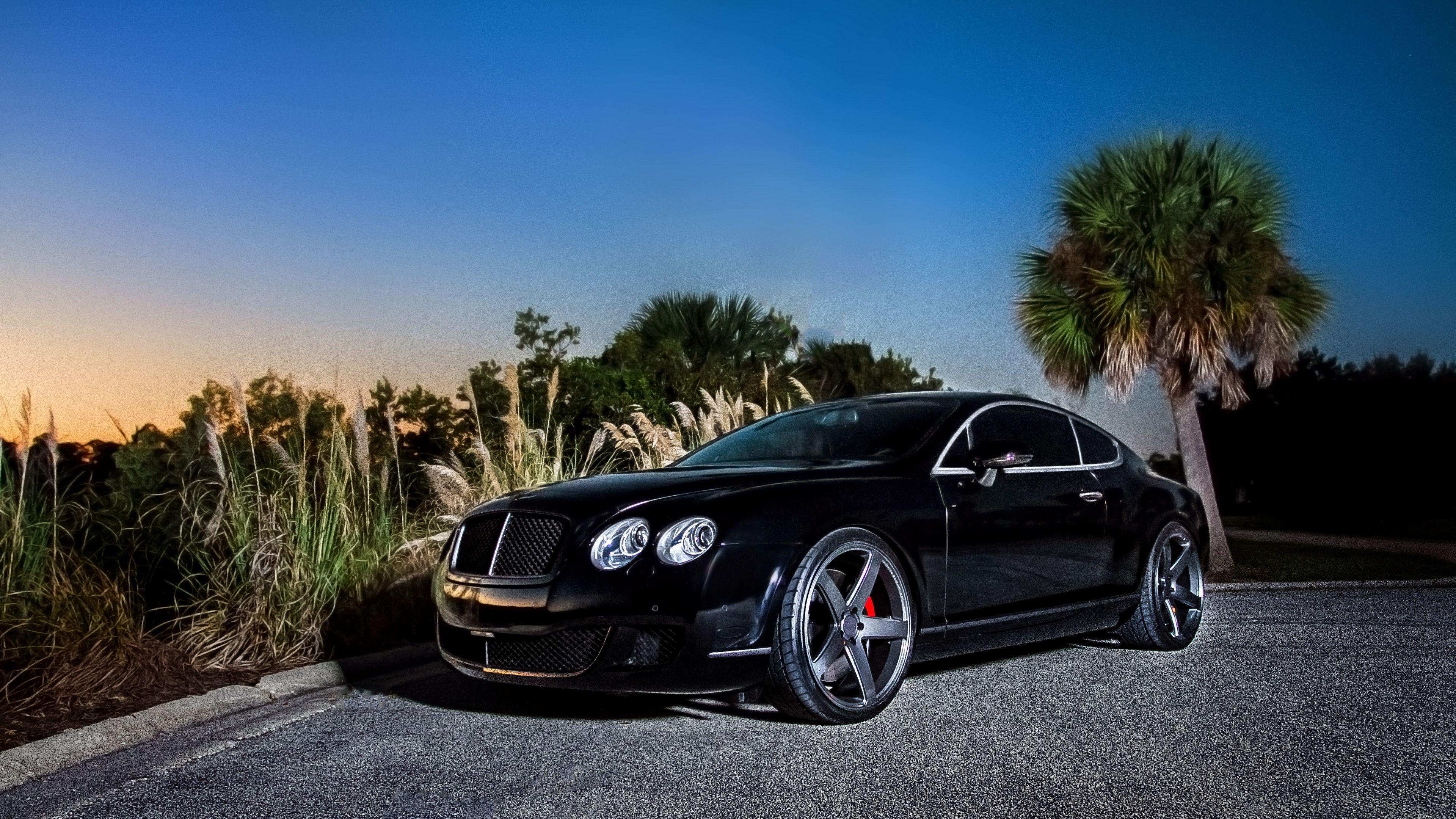 3840x2160 Download wallpaper 3840x2160 bentley, continental gt, black
