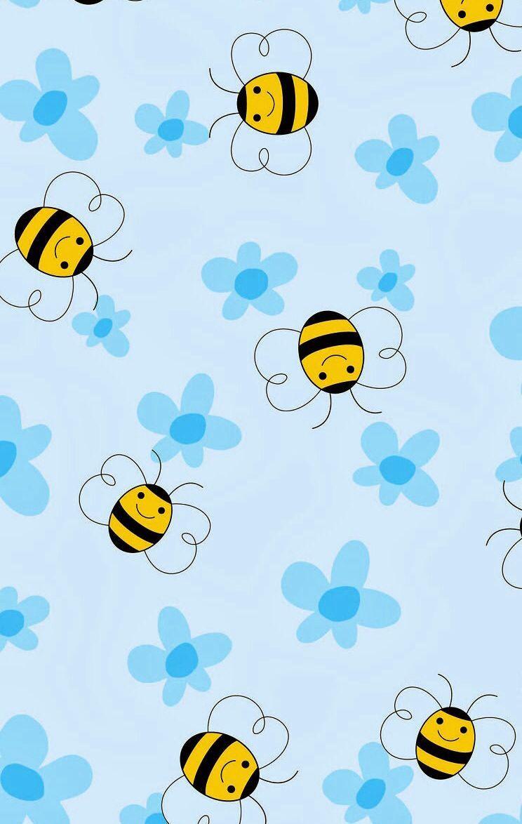 744x1174 Ong & hoa.  Hình ảnh con ong, Con ong hoạt hình, Con ong dễ thương