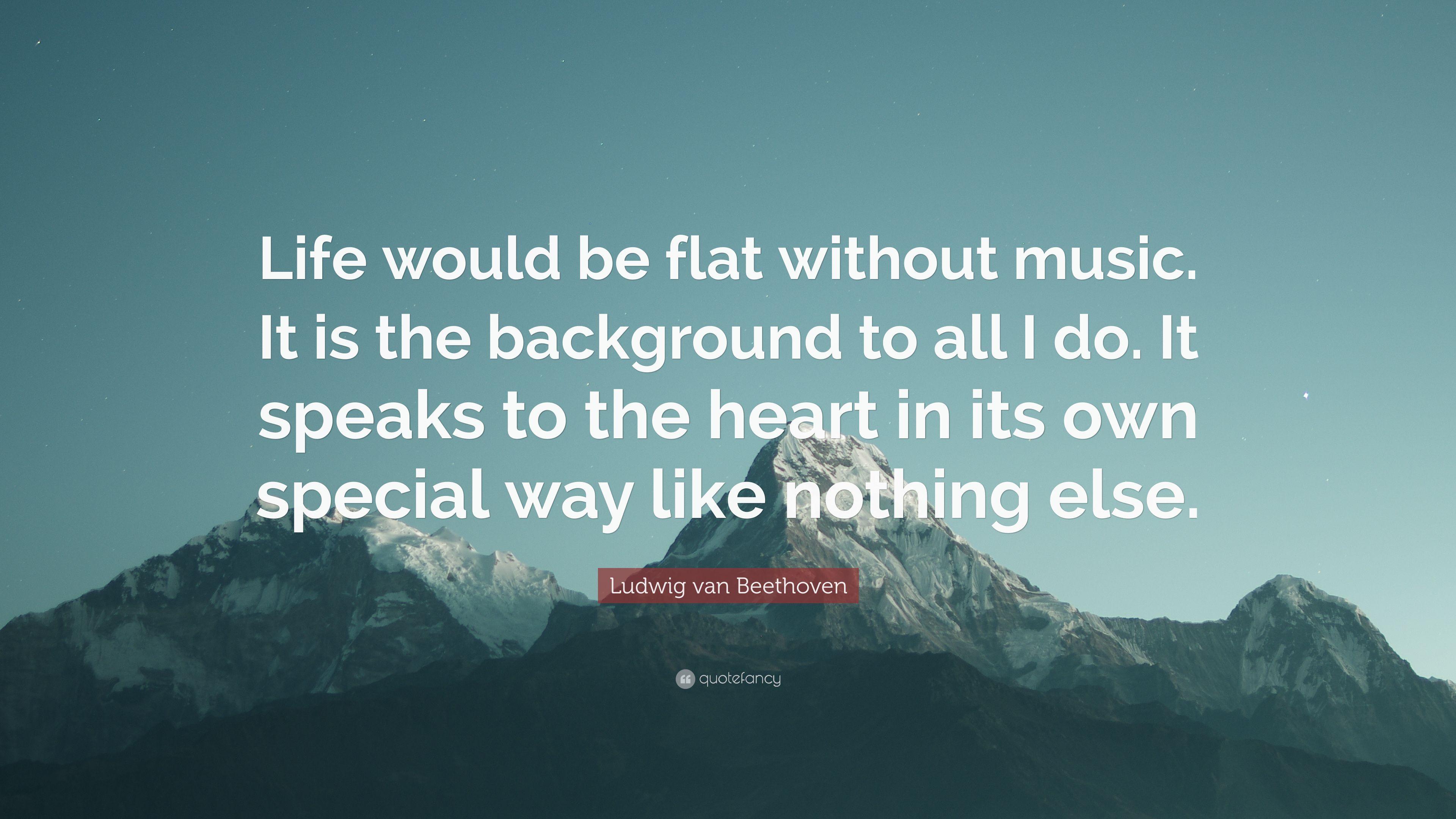 3840x2160 Ludwig van Beethoven Quote: “Life would be flat without
