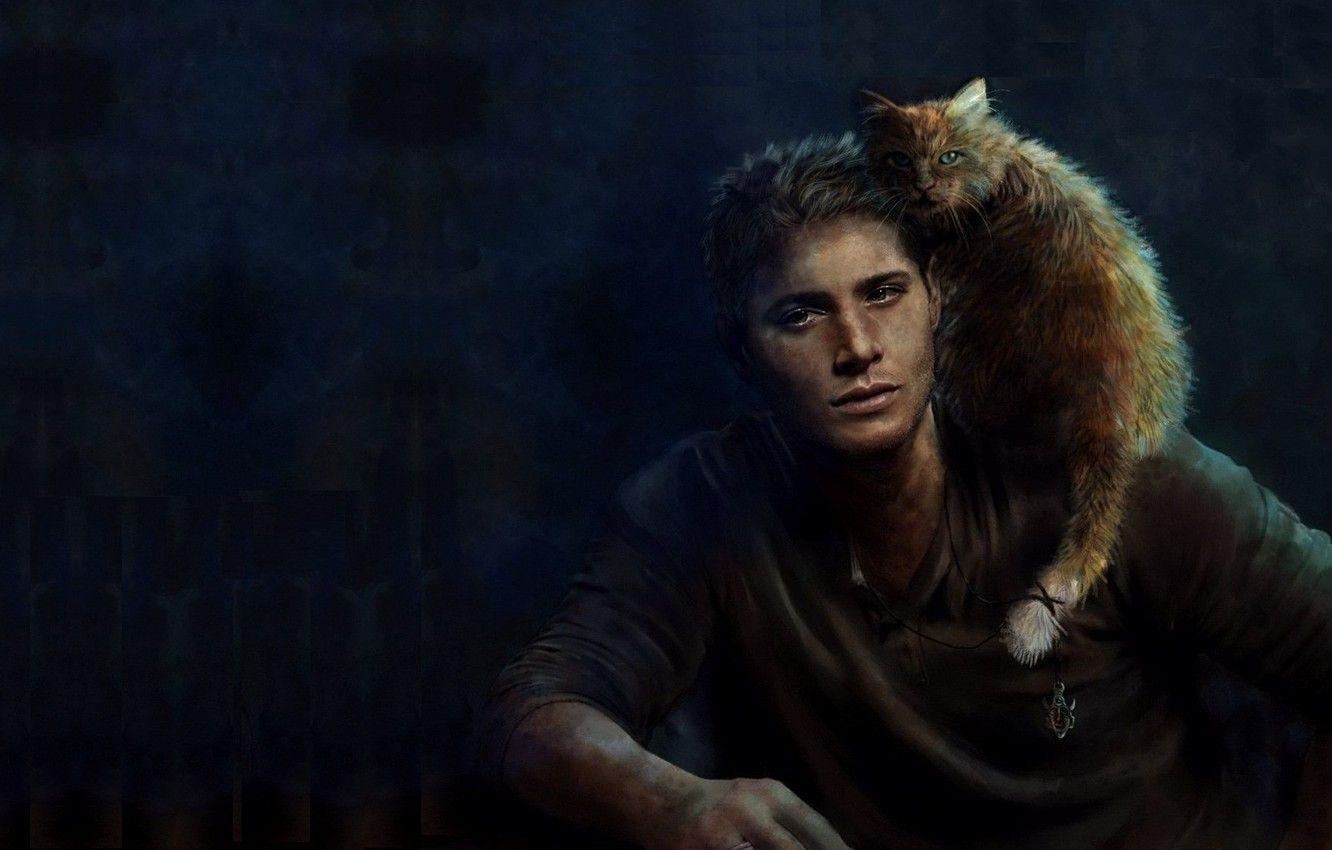 1332x850 Wallpaper cat, Supernatural, Supernatural, cat, Jensen Ackles