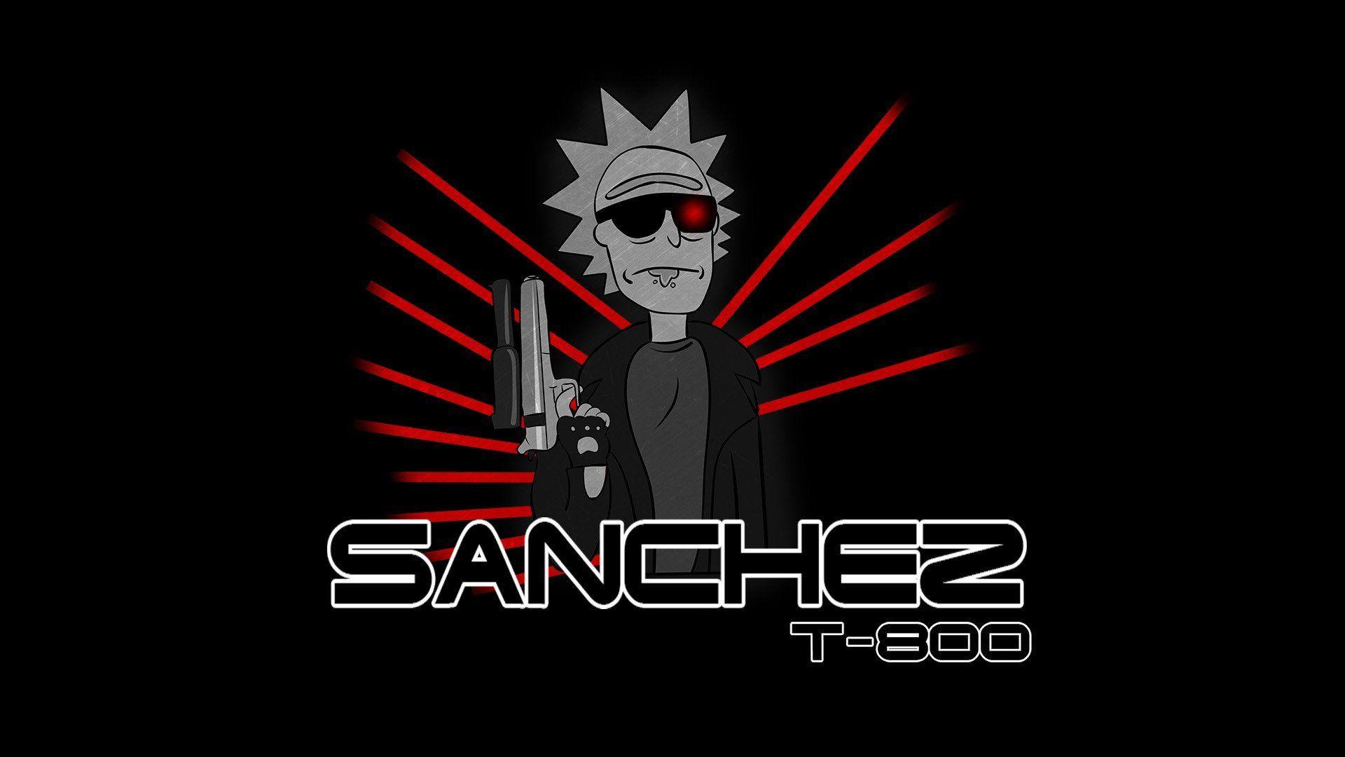 1920x1080 Rick Sanchez, Rick and Morty, Endoskeleton, Terminator