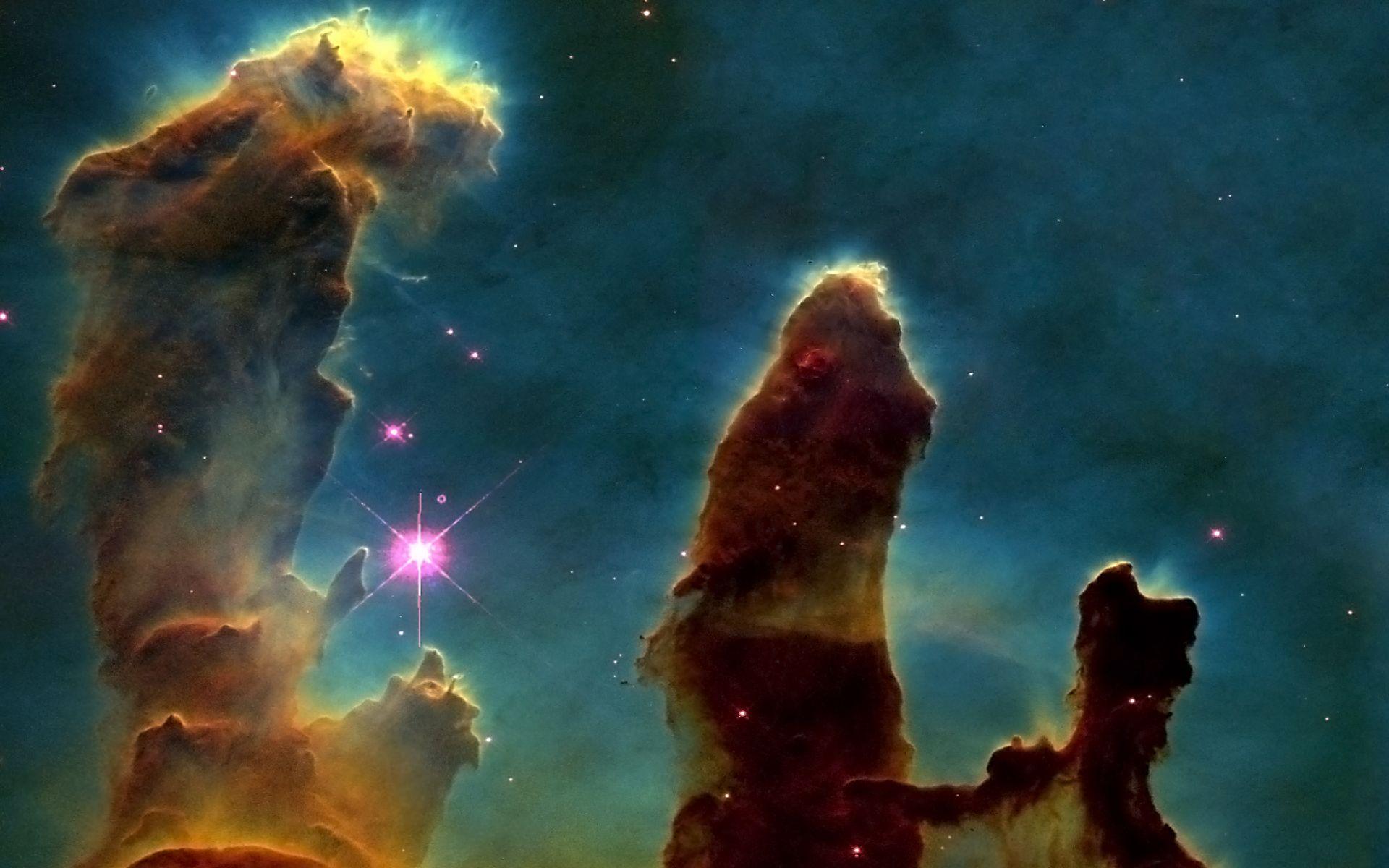Somewhere in Extreme Deep Space Pillars of Creation Stock Illustration   Illustration of nebula halo 162220956