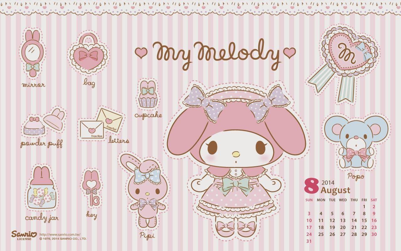 1280x800 I love Kawaii: My Melody August 2014 Wallpaper