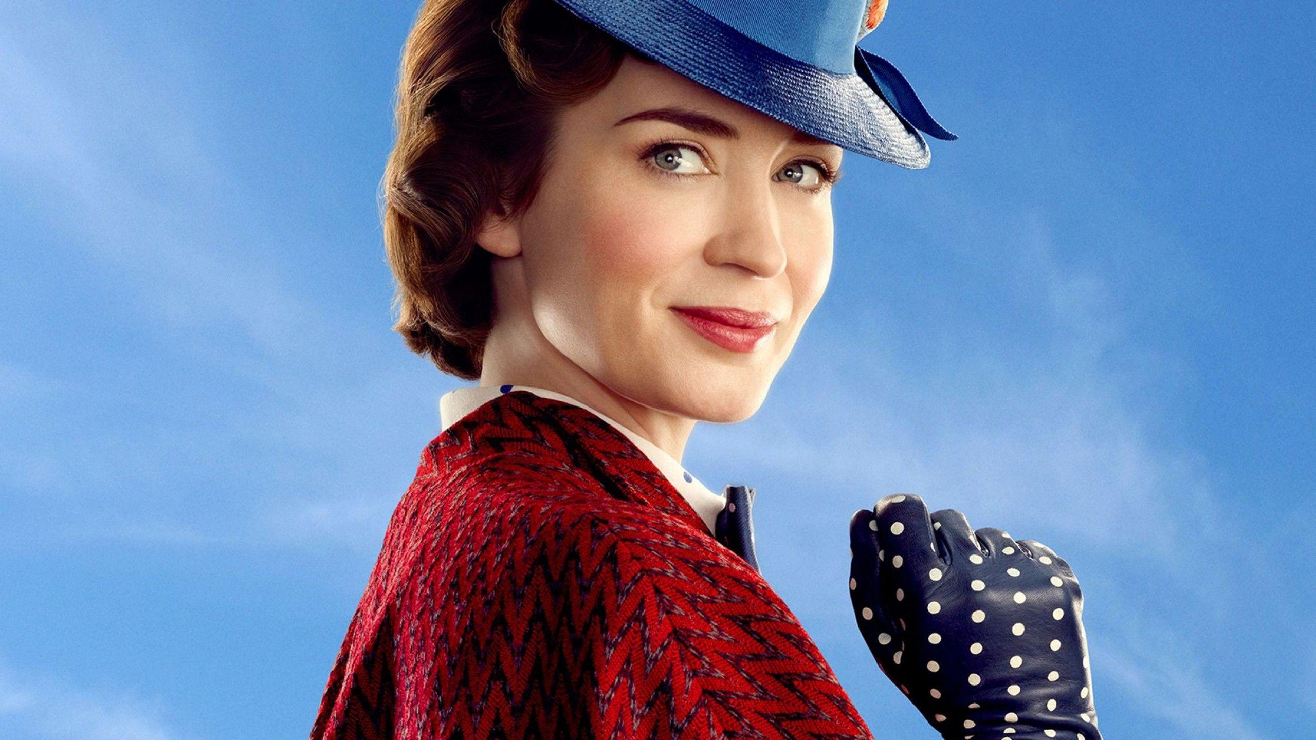 2560x1440 Wallpaper Mary Poppins Returns, Emily Blunt, poster, Movies