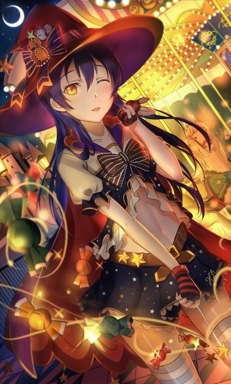 748x1241 Sonoda Umi, Love Live!, Candies, Moon, Anime, Anime girls HD