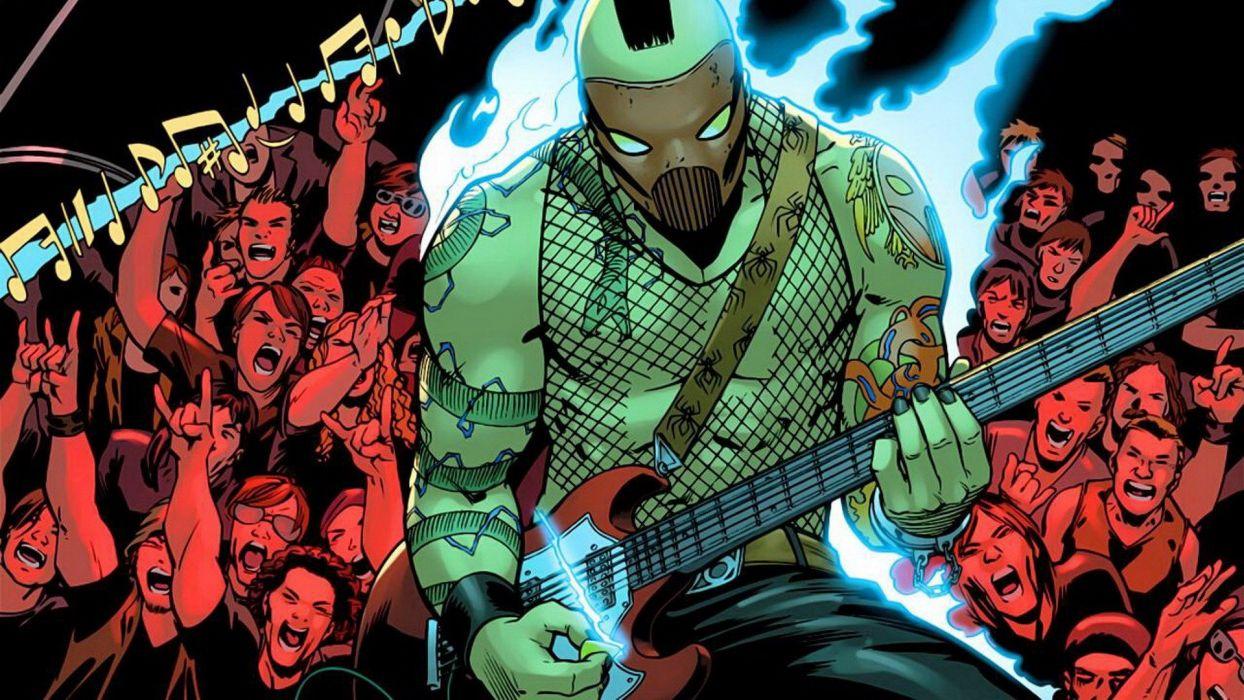 1244x700 Comics guitars Marvel Comics New Mutants wallpaper