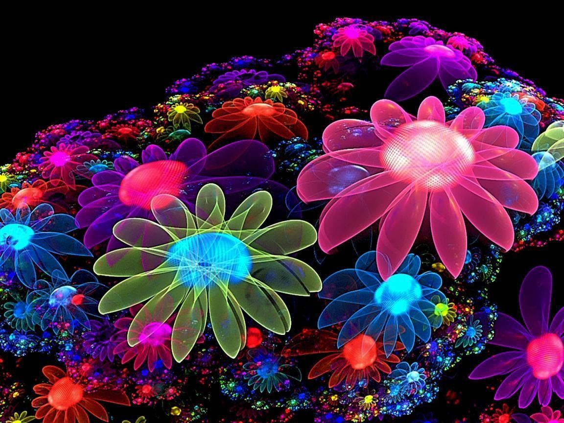 Hình nền hoa đầy màu sắc: \
