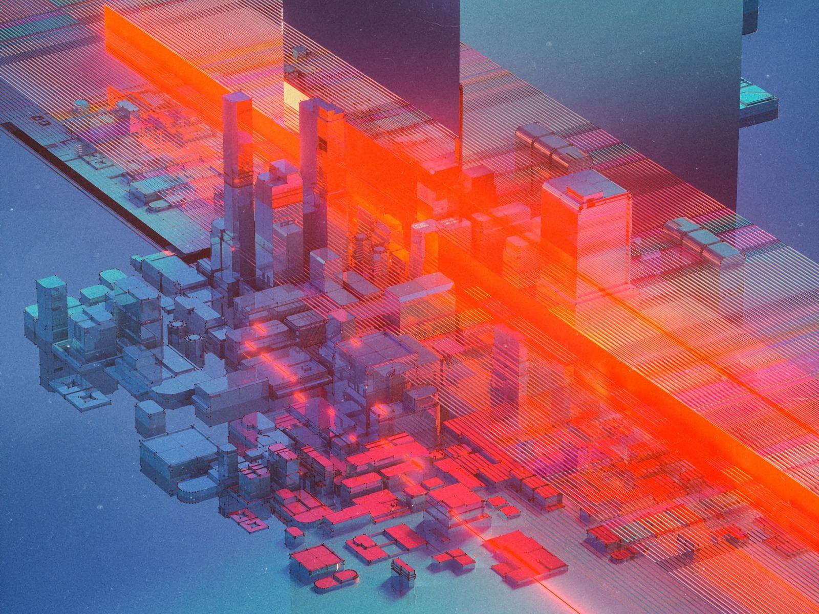 1600x1200 Download wallpaper 1600x1200 futurism, art, skyscrapers