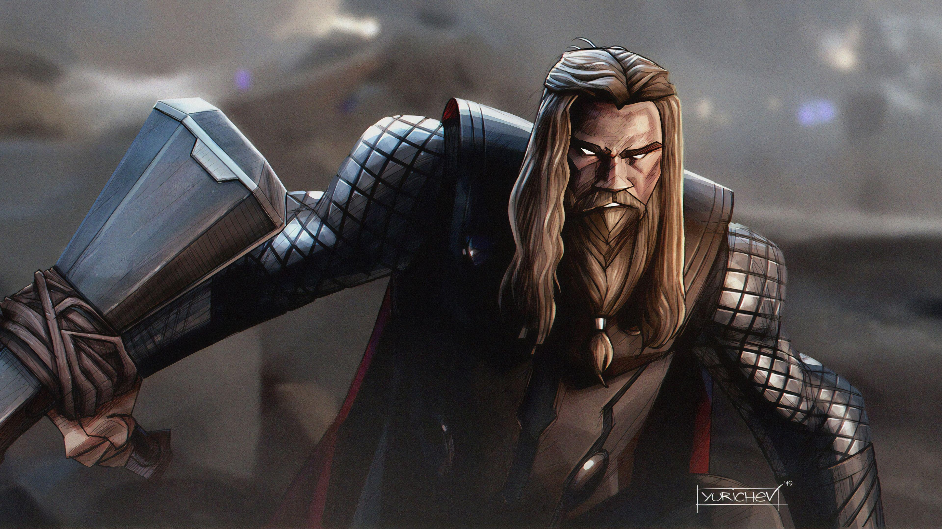 3840x2160 Wallpaper 4k Thor With Stormbreaker 4k Wallpaper, Artwork