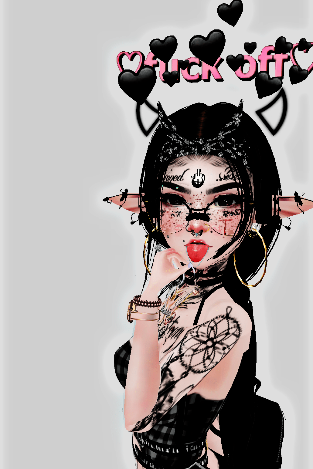1031x1546 Imvu Elf Dark Anime, Anime Meninas, Imvu, Kawaii Girl