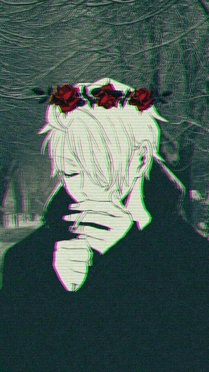 Sad aesthetic anime boy pfp