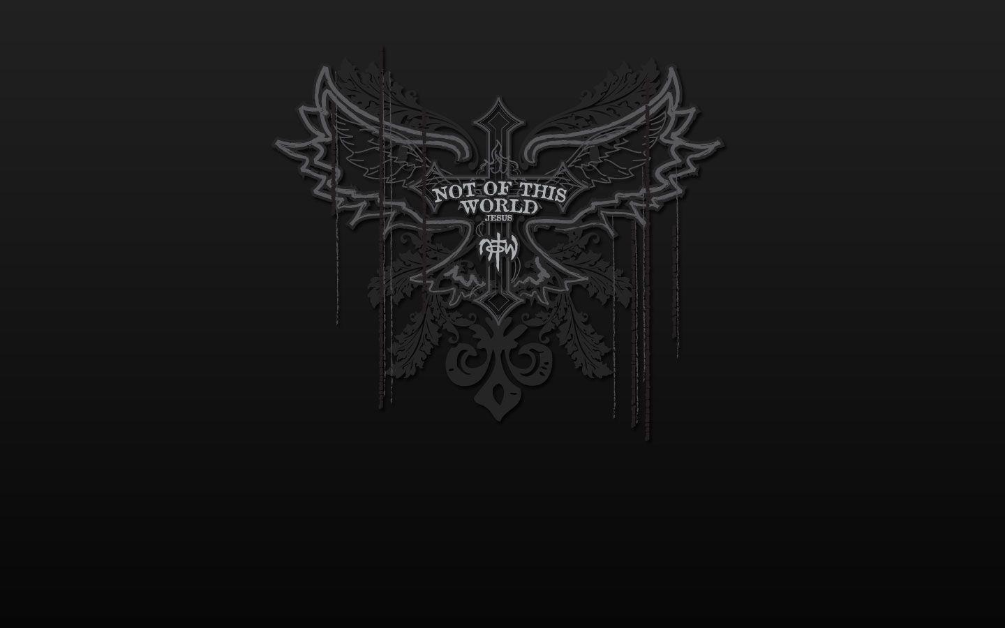 1440x900 Cross with Wings Wallpaper