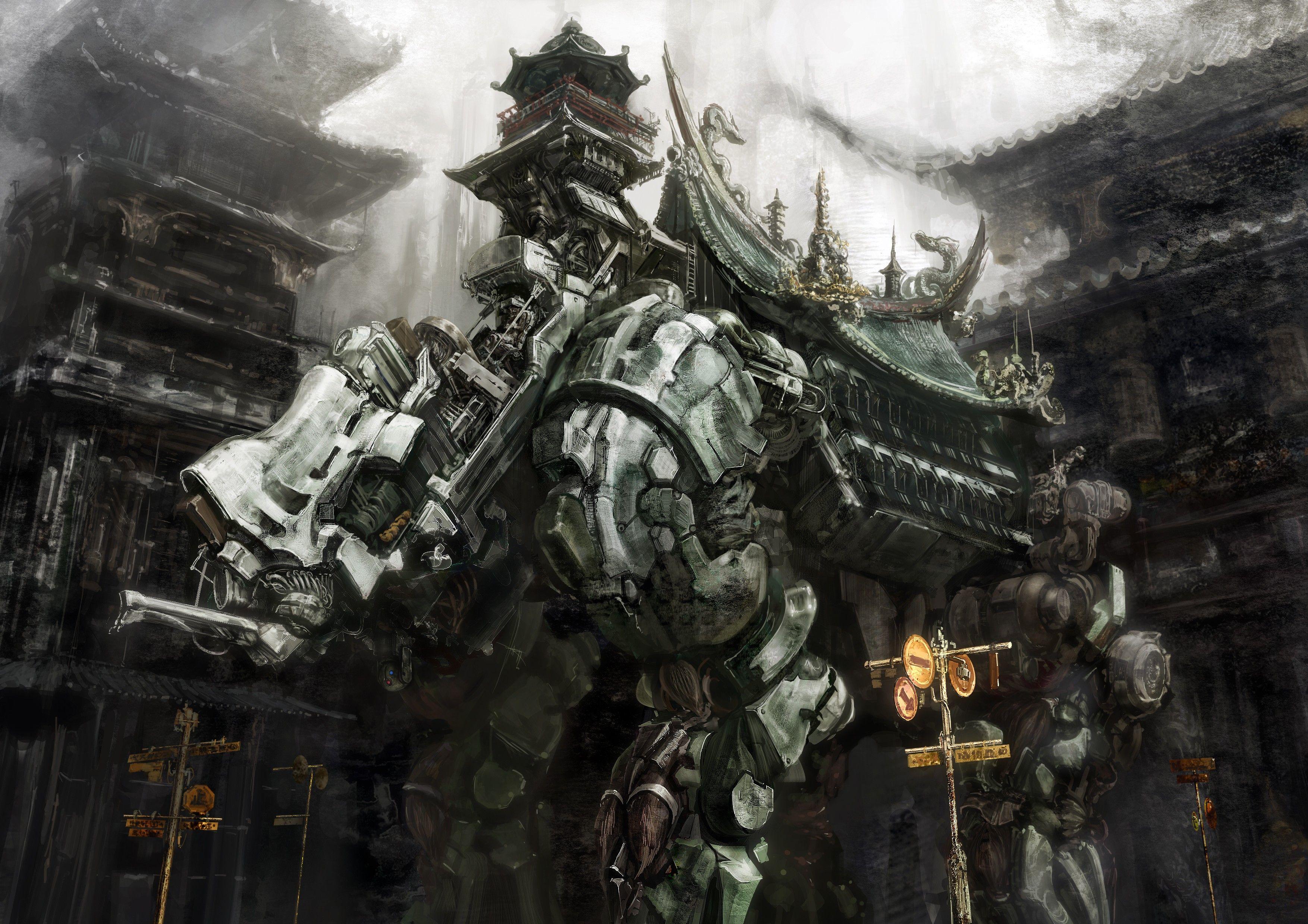 3508x2480 Mech High Resolution Image HD Wallpaper