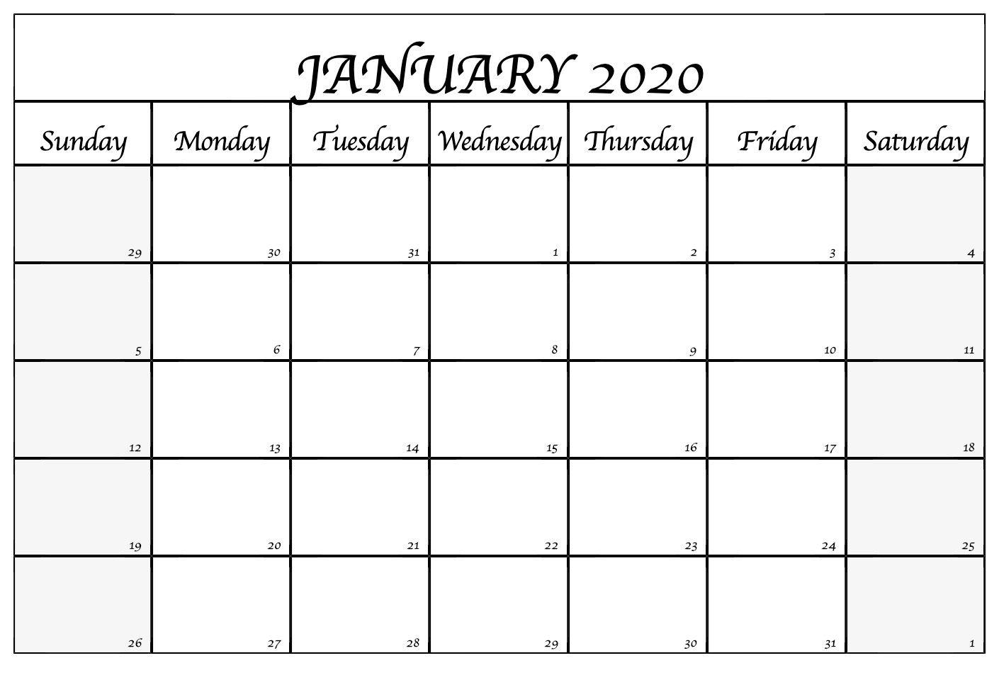 January 2020 Calendar Wallpapers - 1607526 