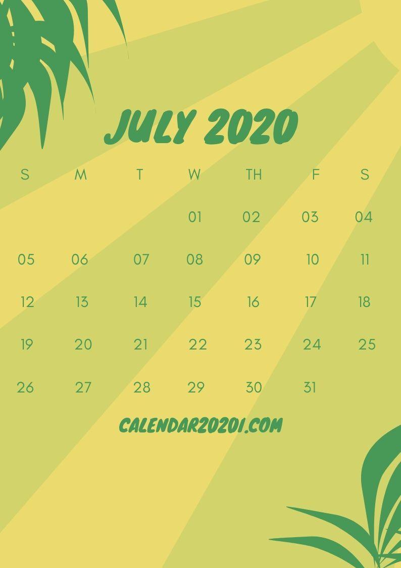 July 2020 Calendar Wallpapers - Top Free July 2020 Calendar Backgrounds ...