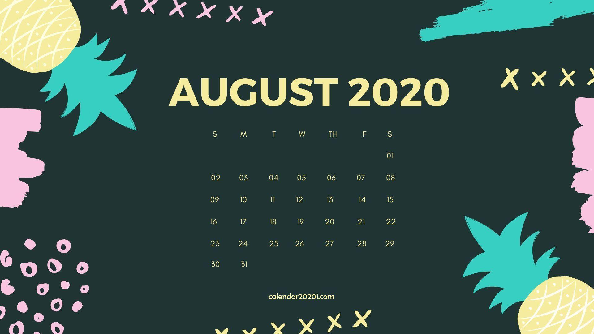 August 2020 Calendar Wallpapers - Top Free August 2020 Calendar Backgrounds  - WallpaperAccess