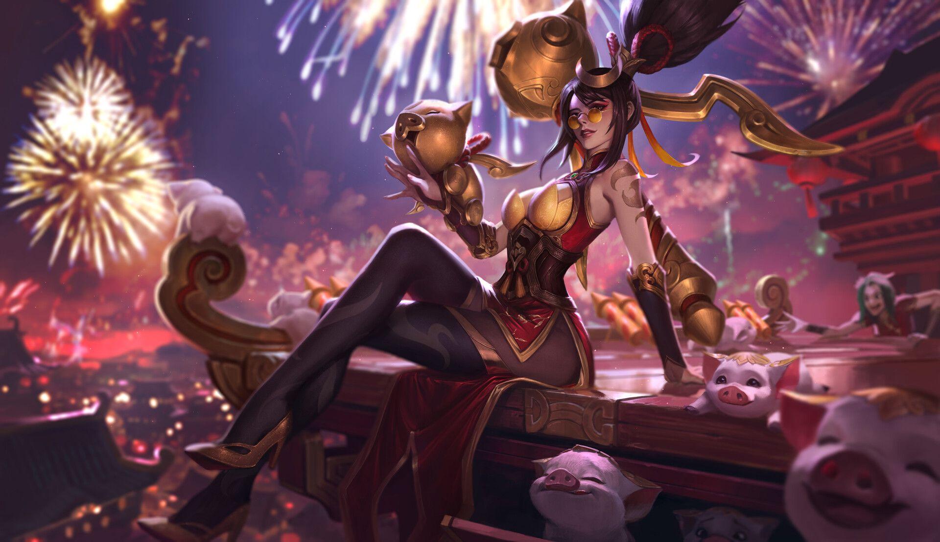 1920x1108 Firecracker Vayne Lunar Revel Skin