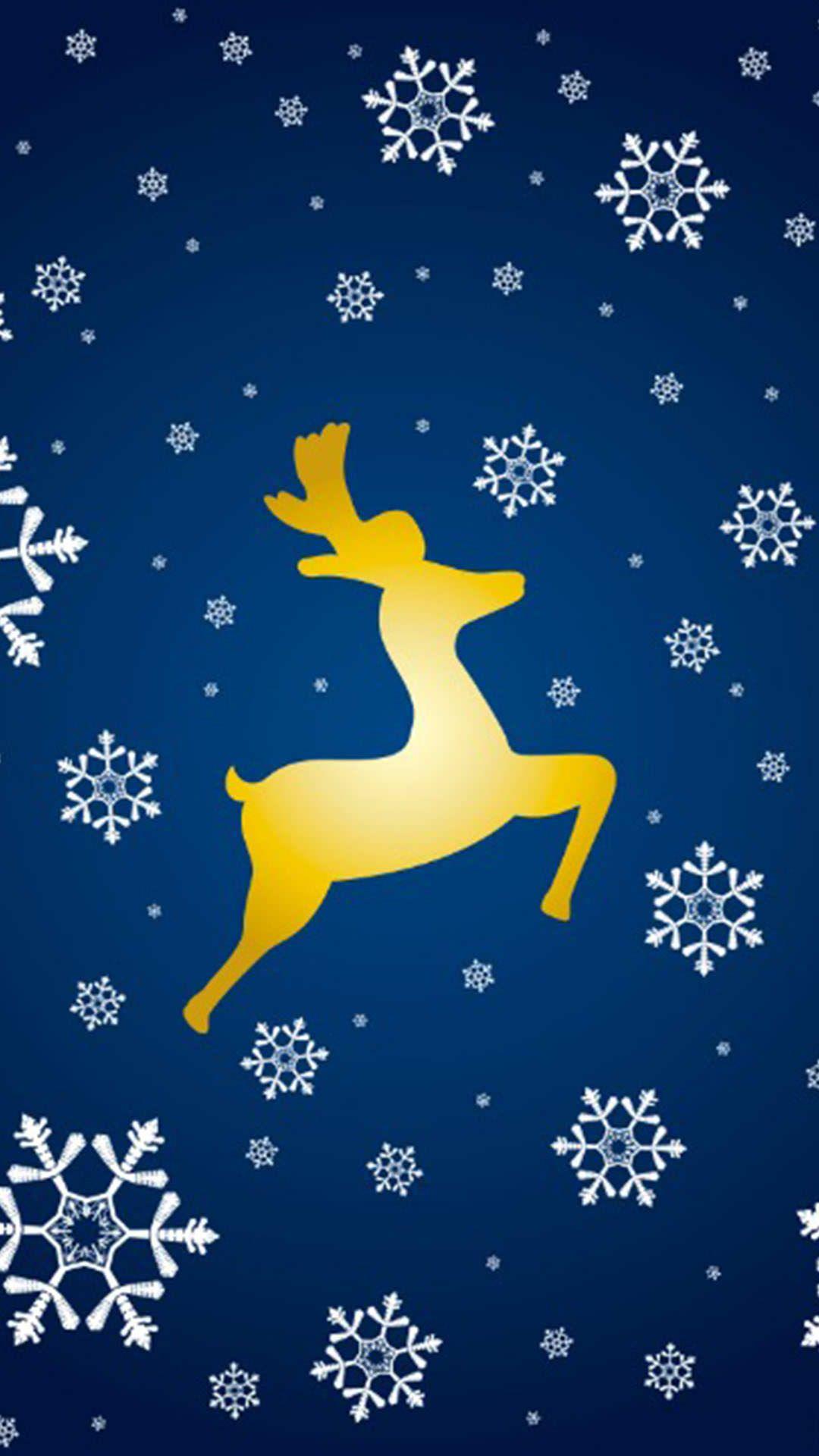 1080x1920 Christmas reindeer. wallpaper.sc SmartPhone