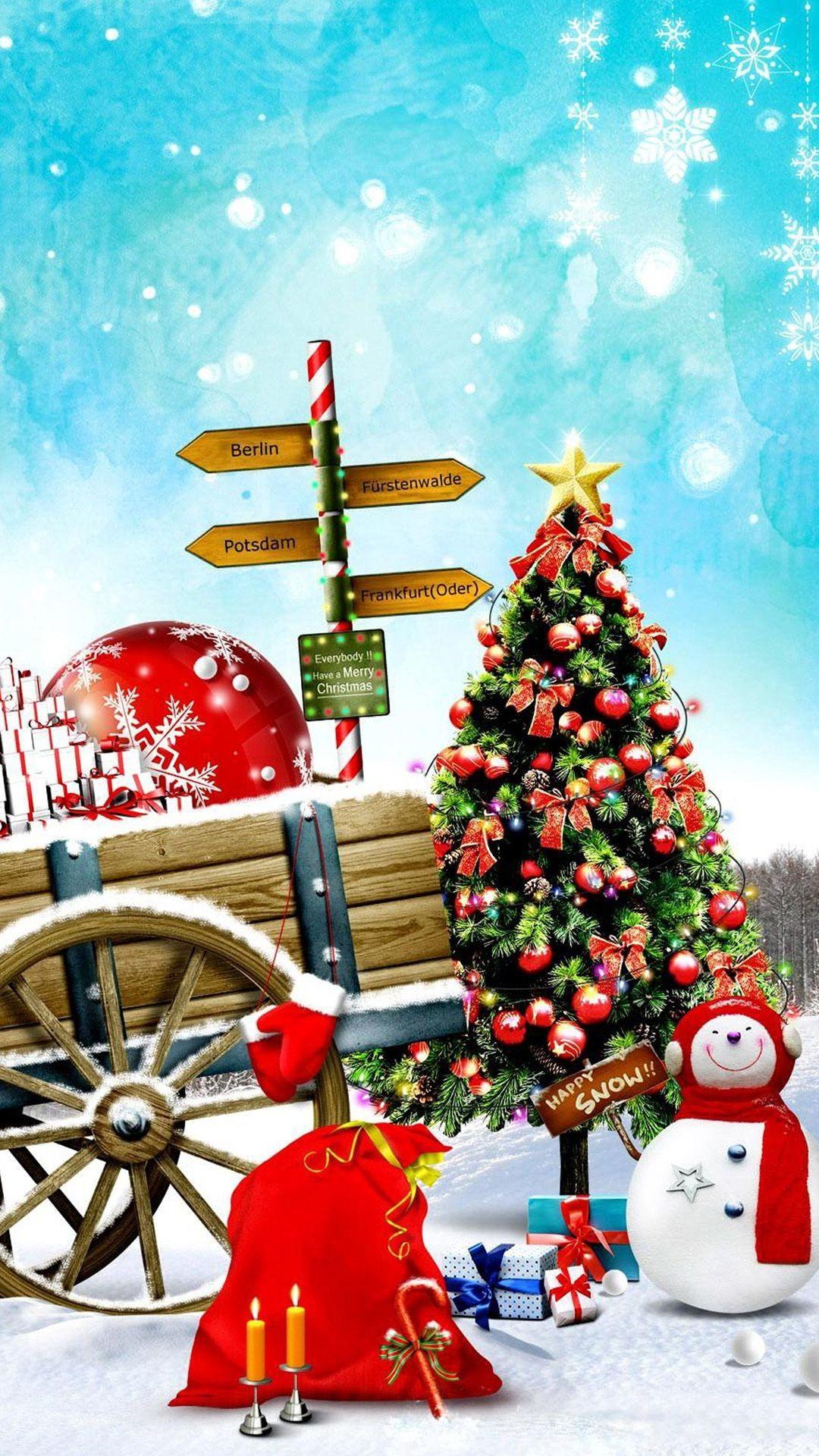 1080x1920 Mickey Christmas Wallpaper