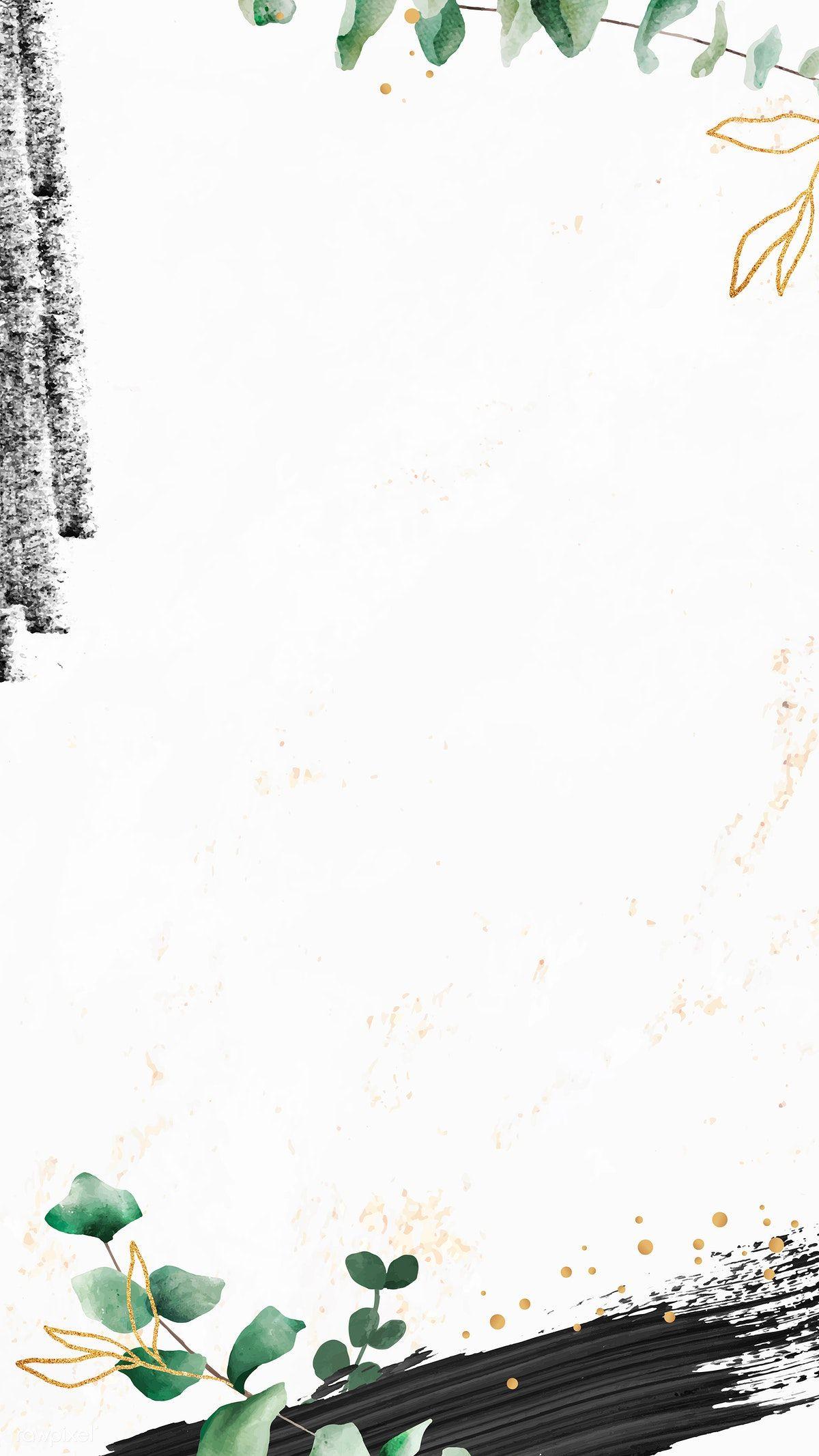 1200x2133 Download premium image of Eucalyptus leaf pattern on white background