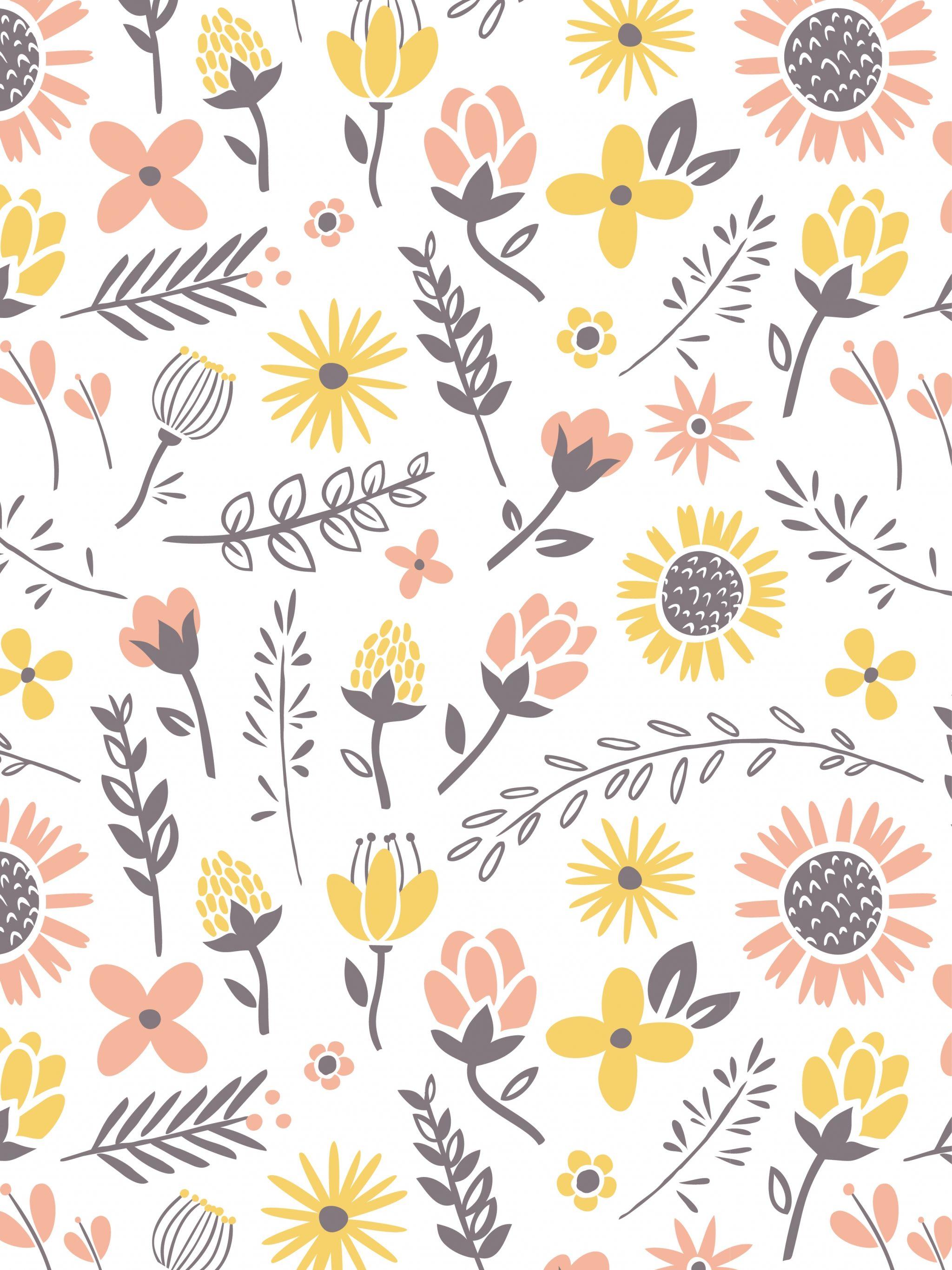 2048x2732 Free download flowers iphone wallpaper Cute patterns phone