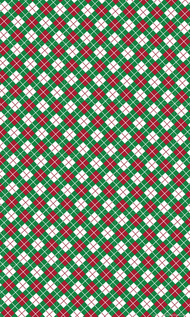 768x1280 Green And Red Christmas Pattern Simply Wallpaper Just