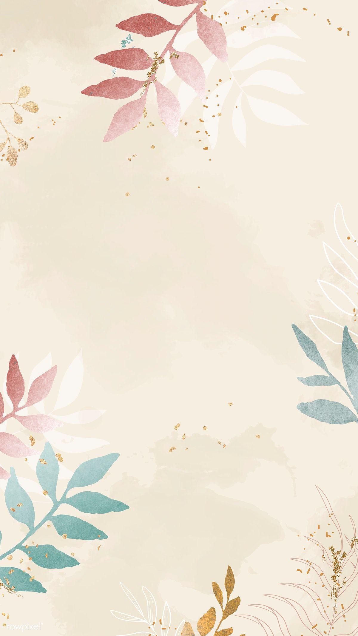 1200x2132 Download premium image of Christmas patterned on beige background mobile